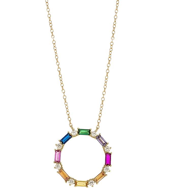 BREEZE Gold Necklace with Crystals 925° Silver 415004.1 - 