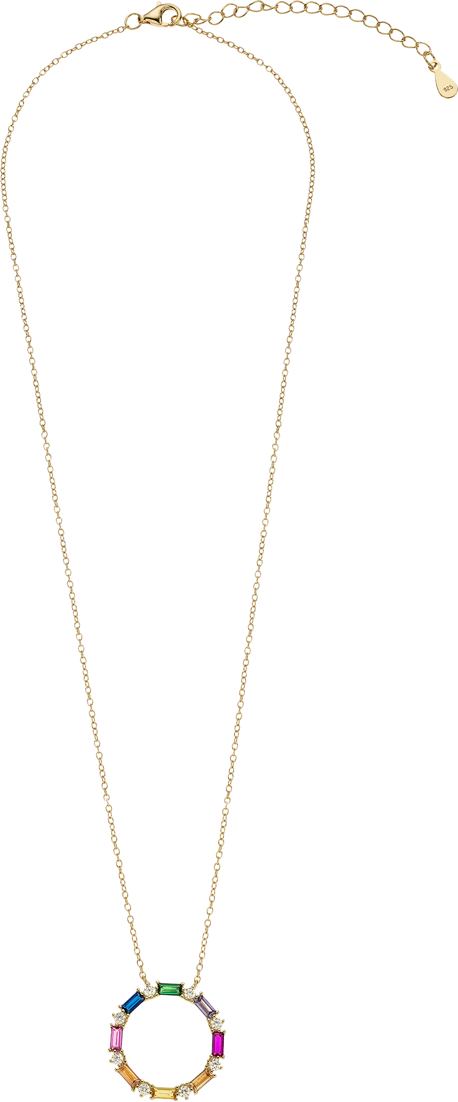 BREEZE Gold Necklace with Crystals 925° Silver 415004.1 - 