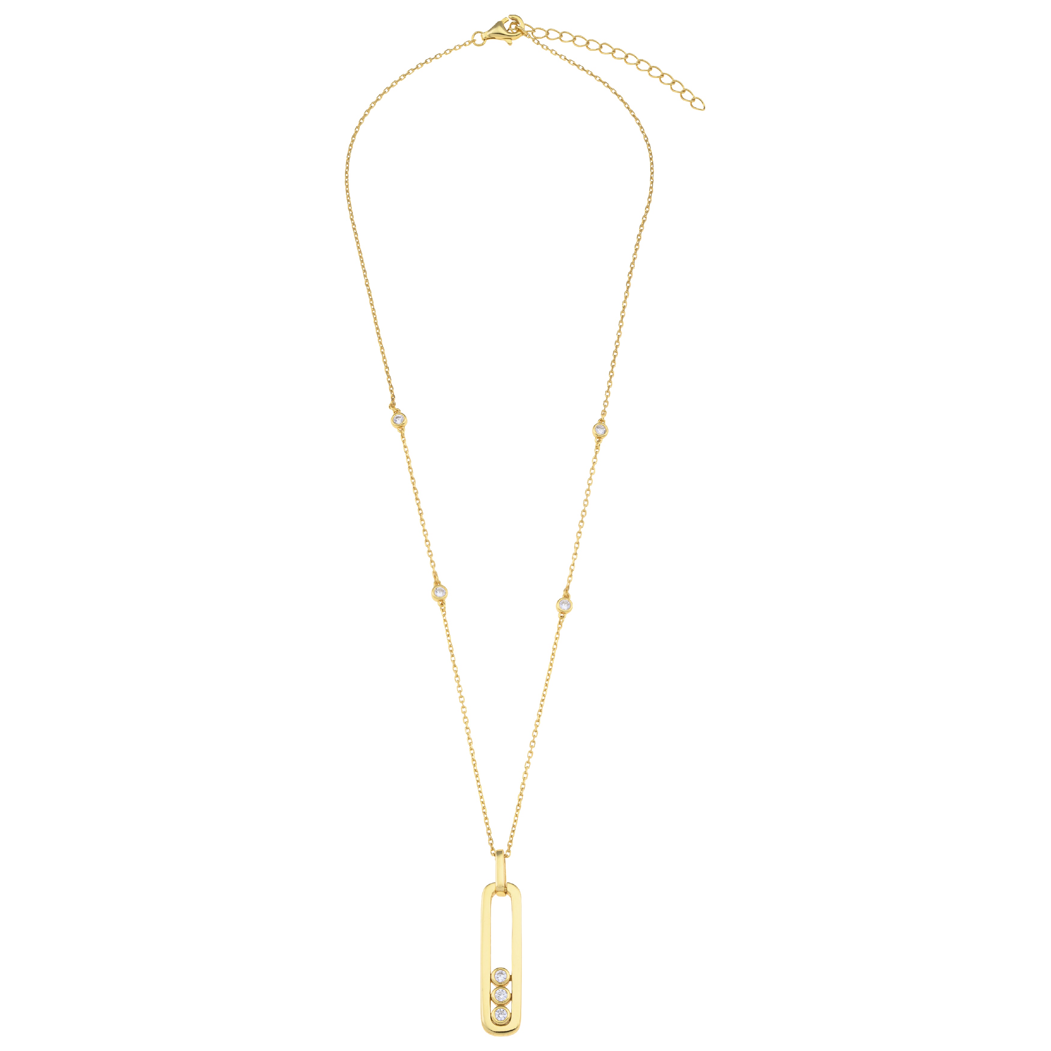 NECKLACE BREEZE Gold-Plated Silver with Zircon Stones 925° 416020.1 - 