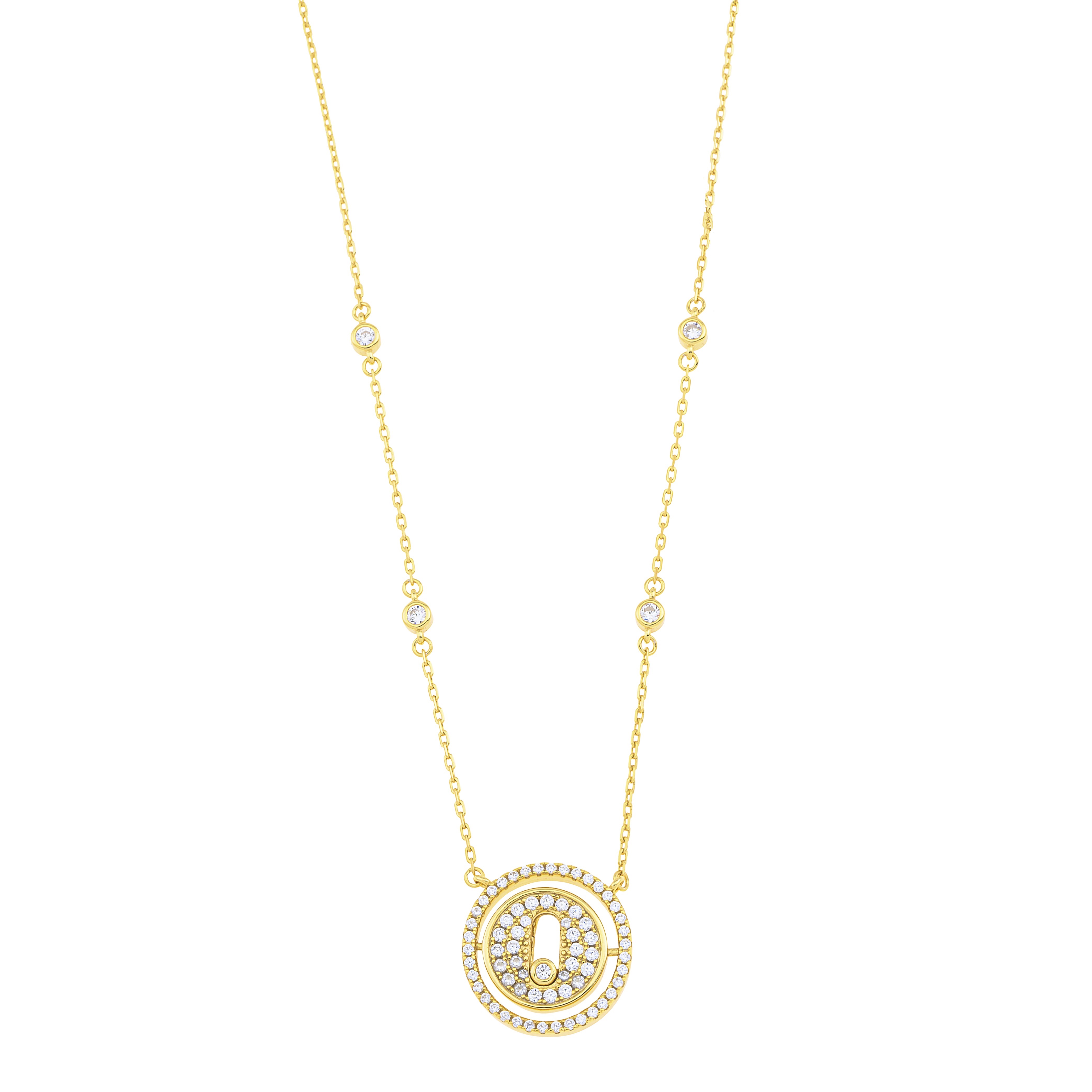 NECKLACE BREEZE Gold-Plated Silver 925° with Zircon Stones 416022.1 - 3