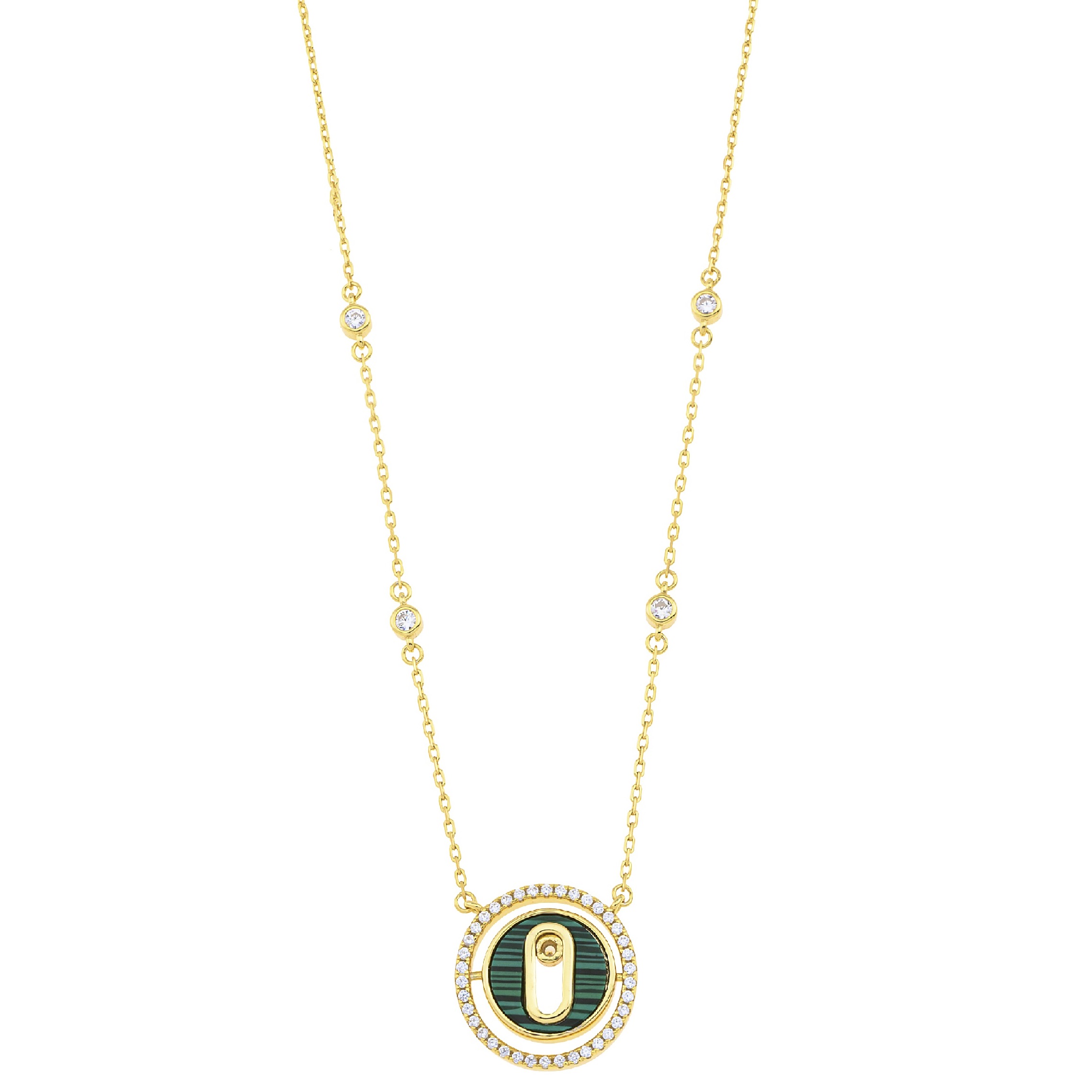 NECKLACE BREEZE Gold-Plated Silver 925° with Zircon Stones 416022.1 - 4