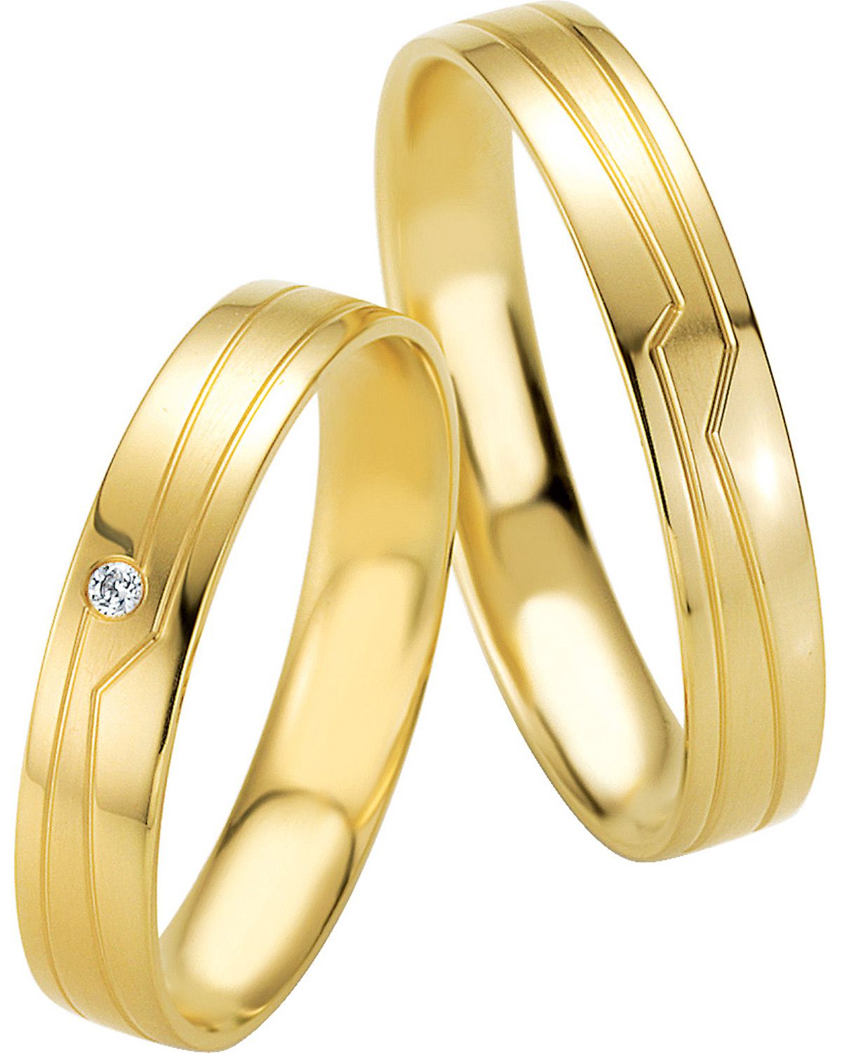 BREUNING Basic Light Collection Βέρες Κίτρινο Χρυσό 4207-4208RY - Κίτρινο Χρυσό