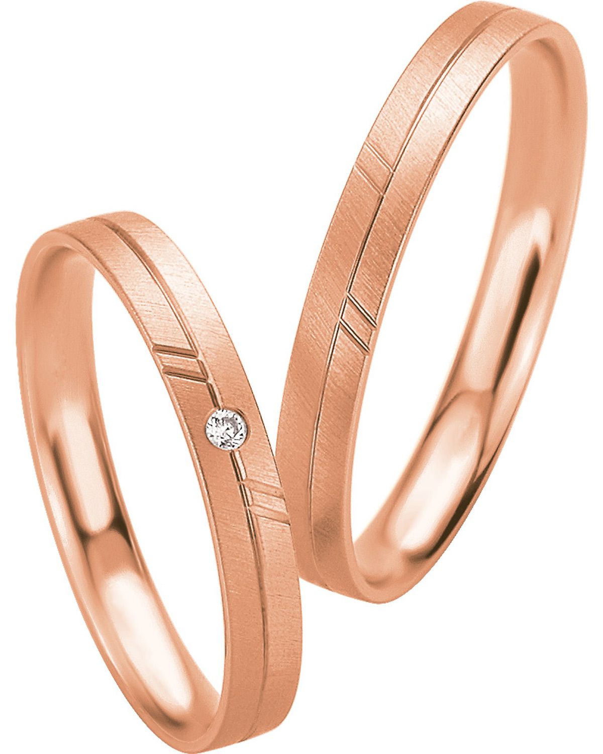 BREUNING Basic Light Collection Βέρες Ροζ  Χρυσό 4211-4212R - Ροζ Χρυσό