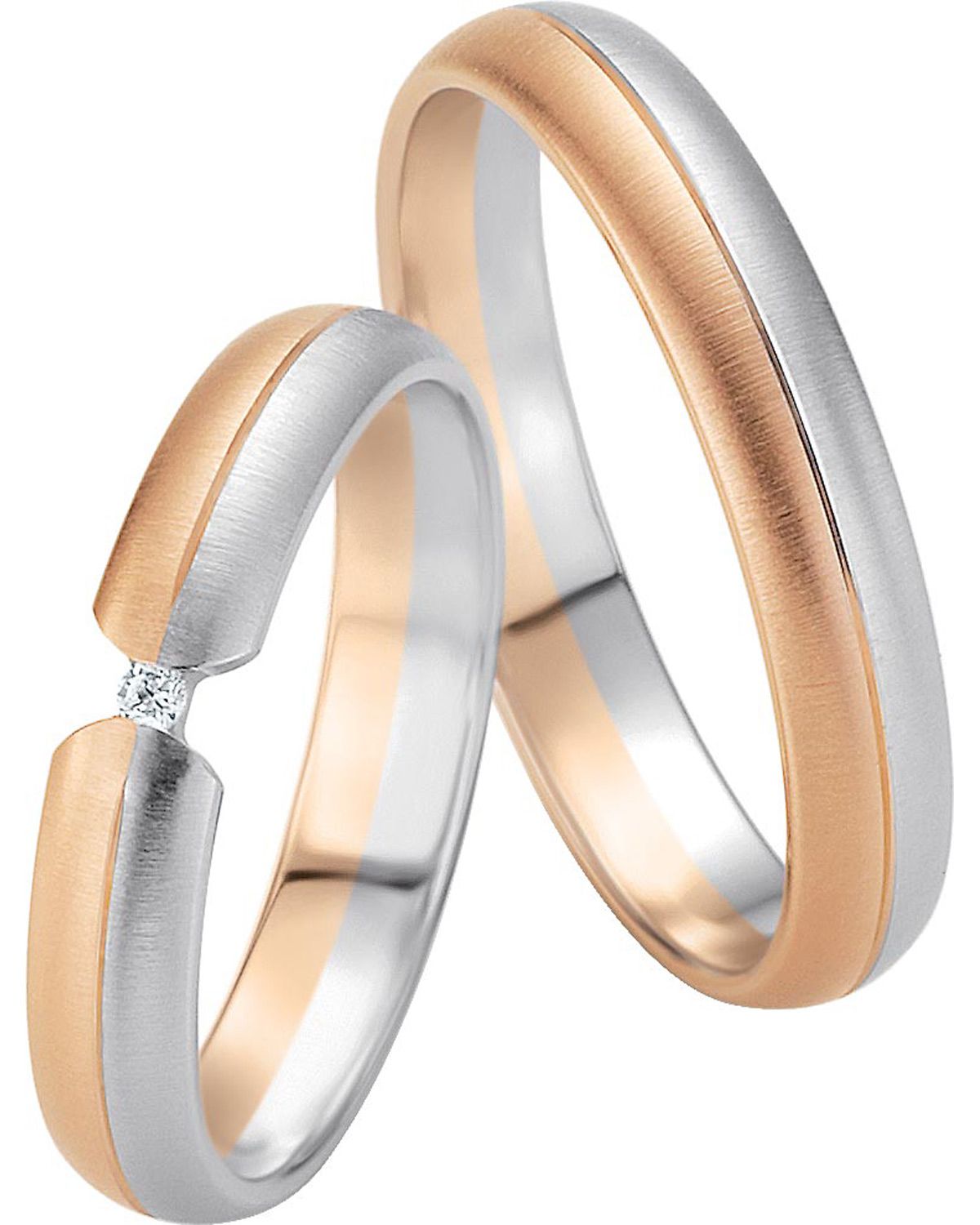 BREUNING Basic Light Collection Βέρες Λευκό και Ροζ Χρυσό 4215-4216RW - Ροζ & Λευκό Χρυσό