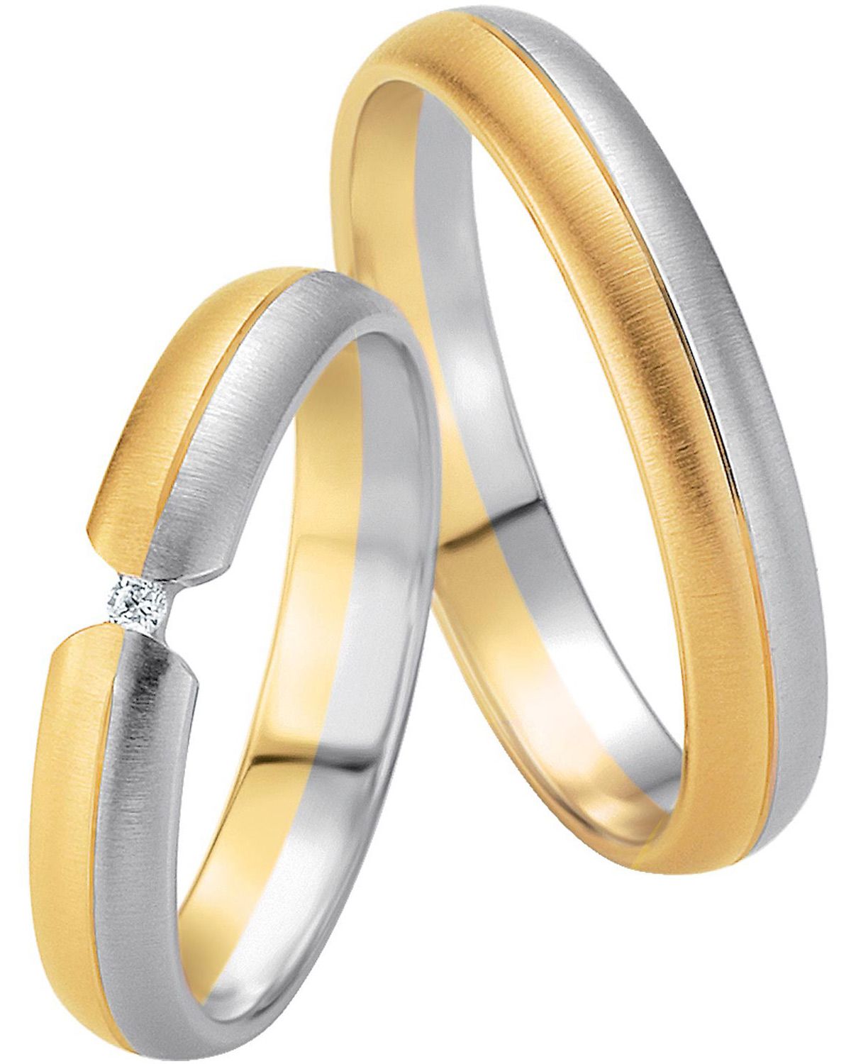 BREUNING Basic Light Collection Βέρες Λευκό και Κίτρινο Χρυσό 4215-4216YW - Κίτρινο & Λευκό Χρυσό