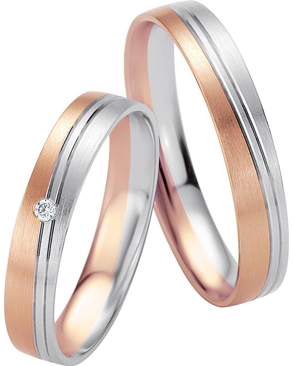 BREUNING Basic Light Collection Βέρες Λευκό και Ροζ Χρυσό 4219-4220RW - Ροζ & Λευκό Χρυσό