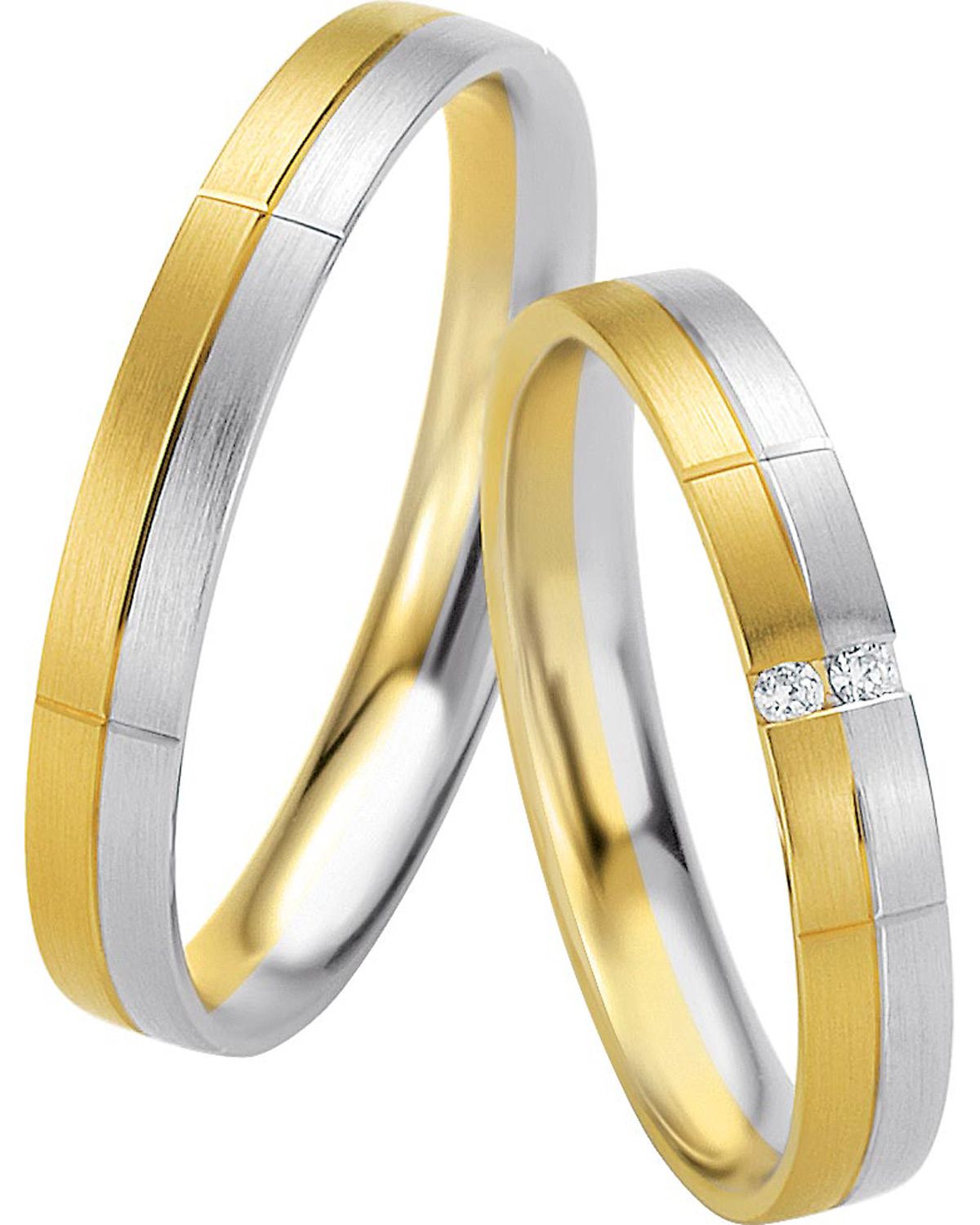 BREUNING Basic Light Collection Βέρες Λευκό και Κίτρινο Χρυσό 4233-4234YW - Κίτρινο & Λευκό Χρυσό