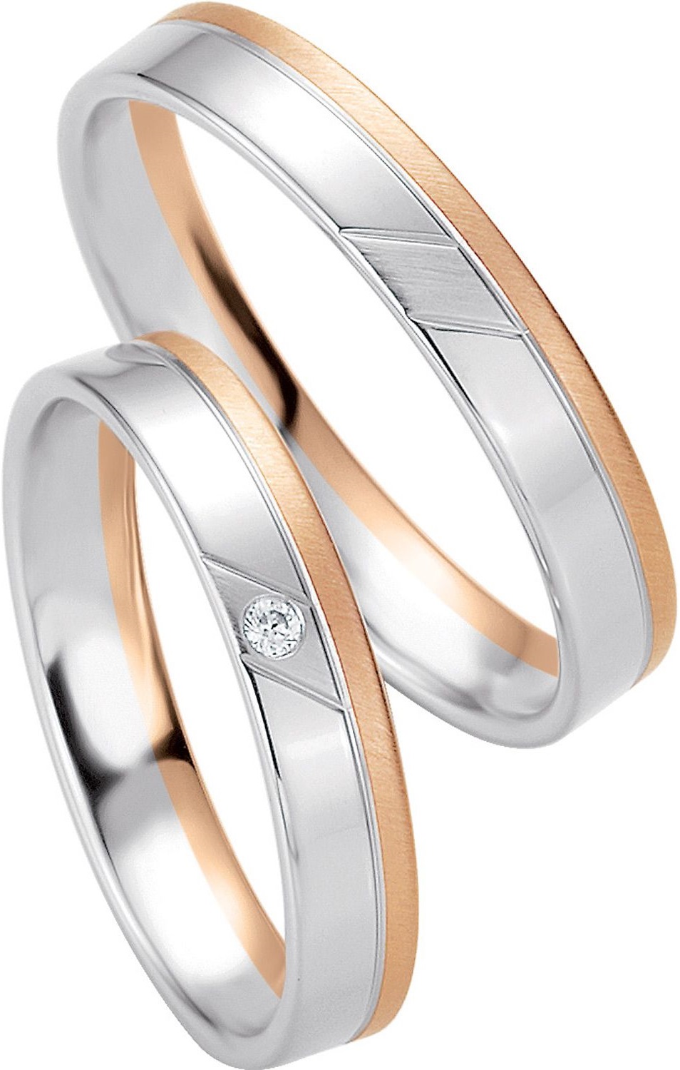 BREUNING Basic Light Collection Βέρες Λευκό και Ροζ Χρυσό 4235-4236RW - Ροζ & Λευκό Χρυσό