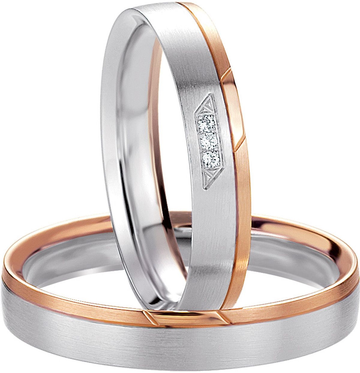 BREUNING Basic Light Collection Βέρες Λευκό και Ροζ Χρυσό 4237-4238RW - Ροζ & Λευκό Χρυσό