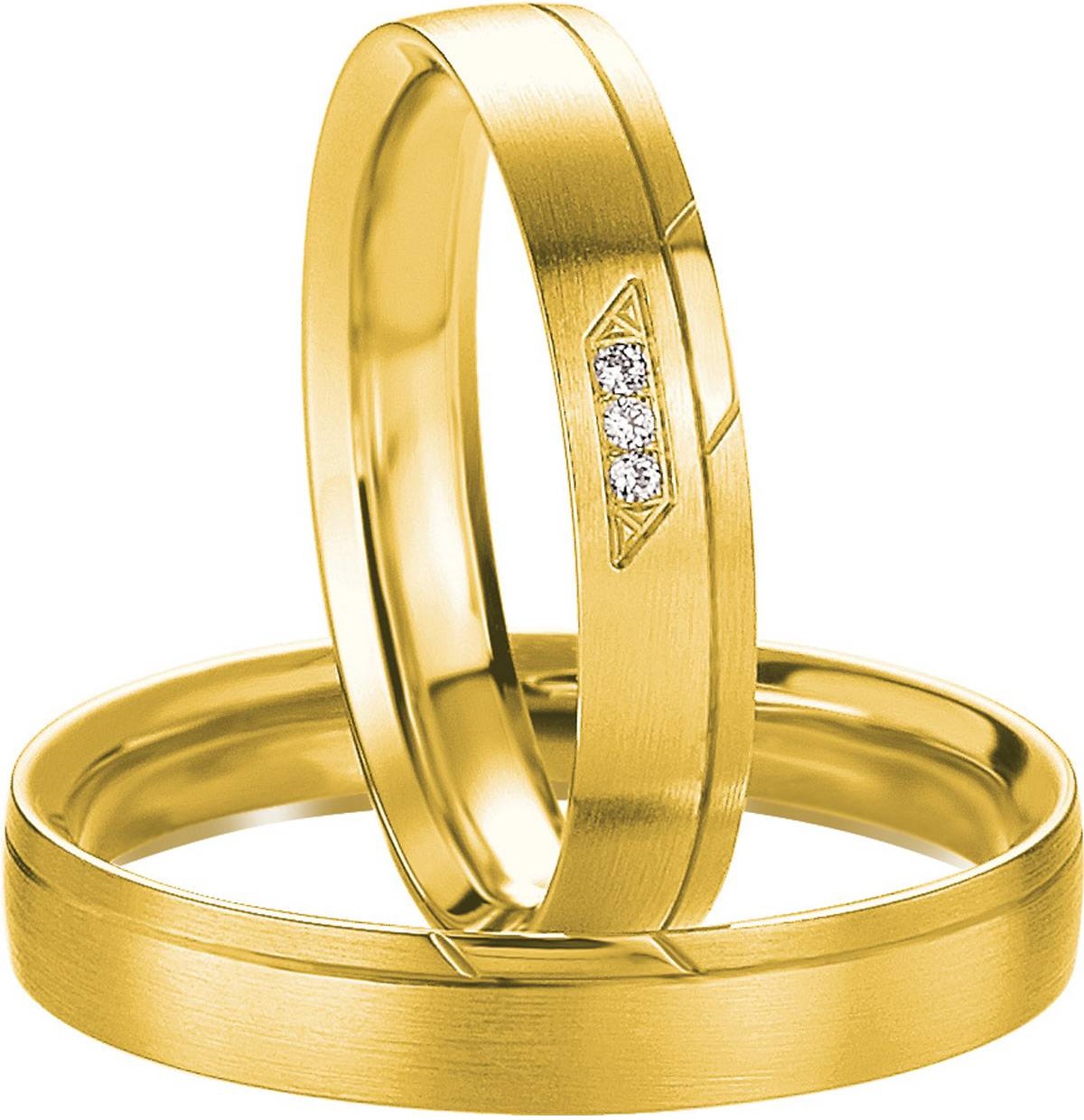 BREUNING Basic Light Collection Βέρες Κίτρινο Χρυσό 4237-4238Y - Κίτρινο Χρυσό