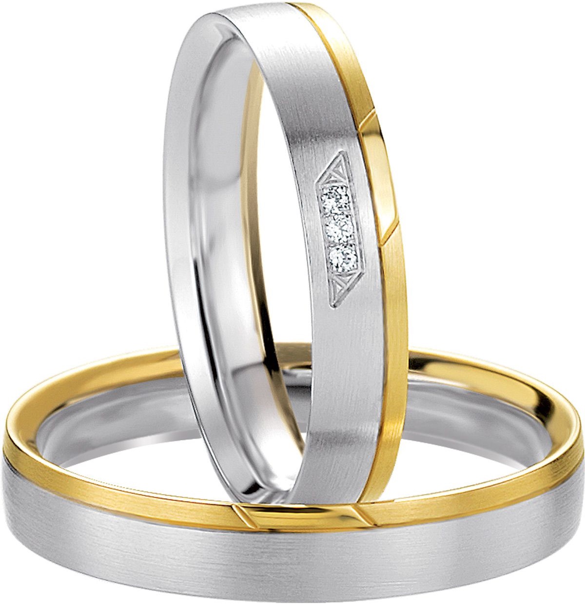 BREUNING Basic Light Collection Βέρες Λευκό και Κίτρινο Χρυσό 4237-4238YW - Κίτρινο & Λευκό Χρυσό