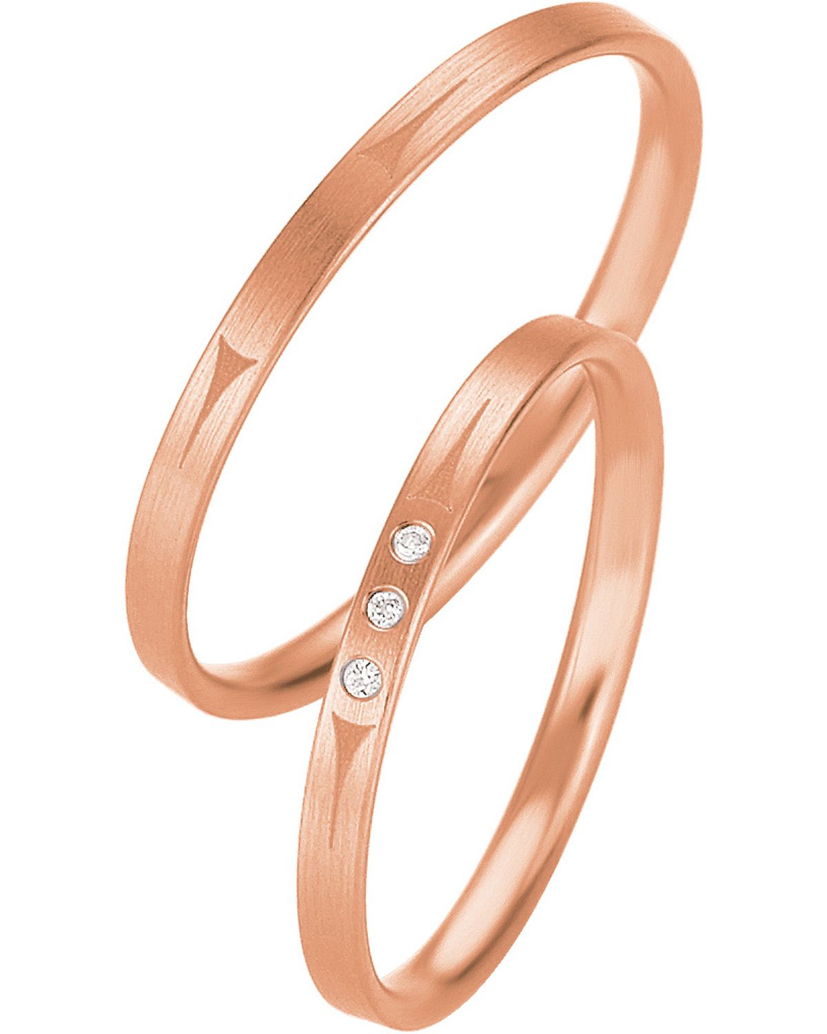 BREUNING Basic Slim Collection Βέρες Ροζ  Χρυσό 4319-4320R - Ροζ Χρυσό