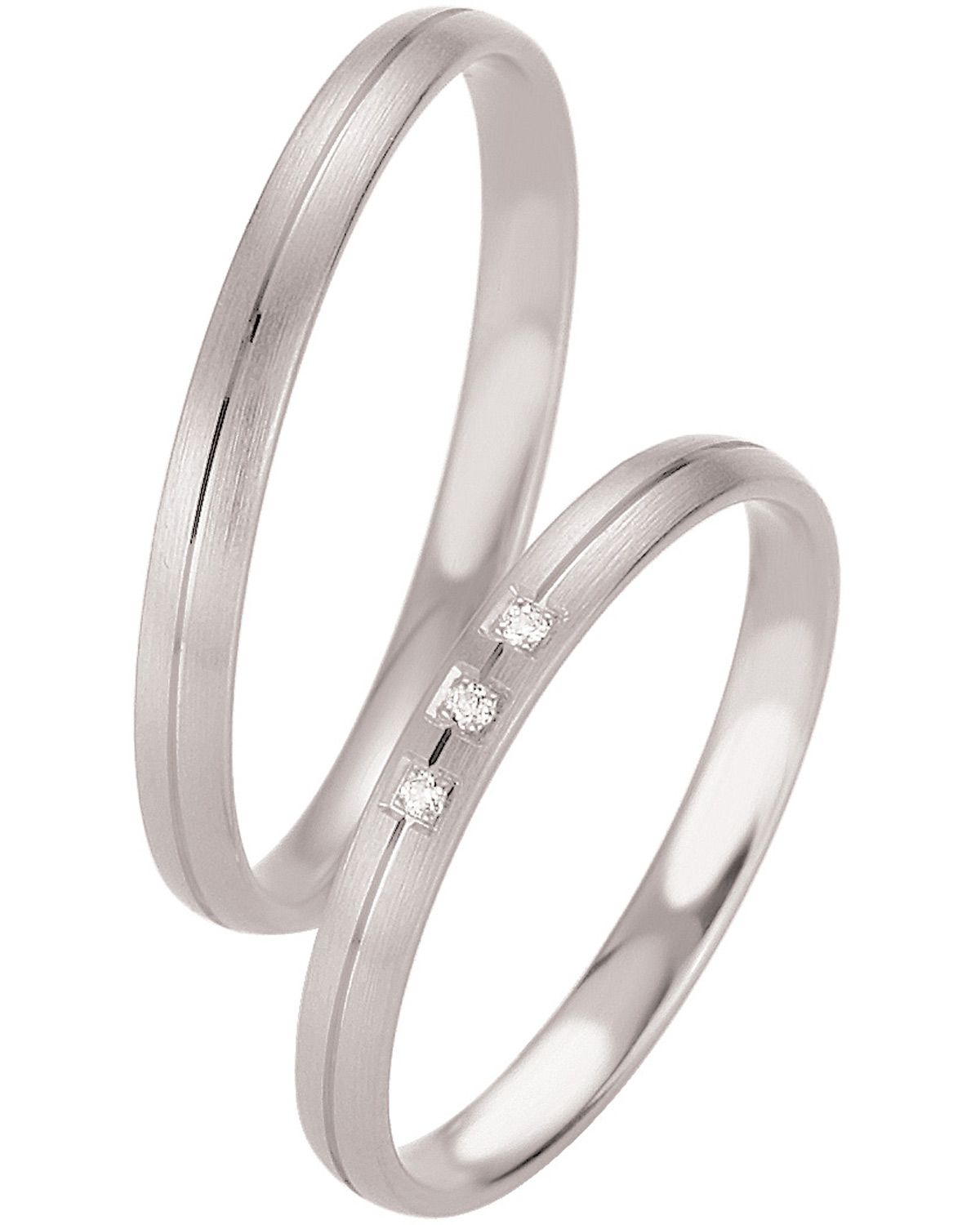 BREUNING Basic Slim Collection Βέρες Λευκό Χρυσό 4323-4324W - Λεύκο Χρυσό