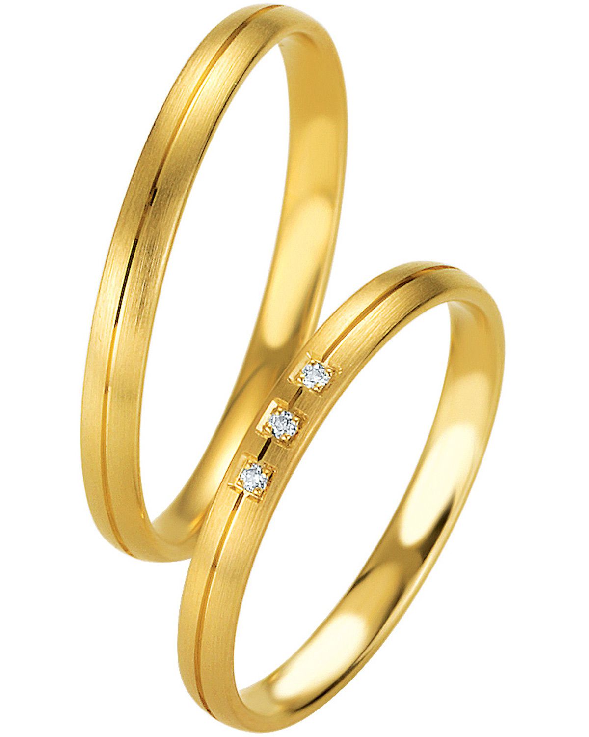 BREUNING Basic Slim Collection Βέρες Κίτρινο Χρυσό 4323-4324Y - Κίτρινο Χρυσό