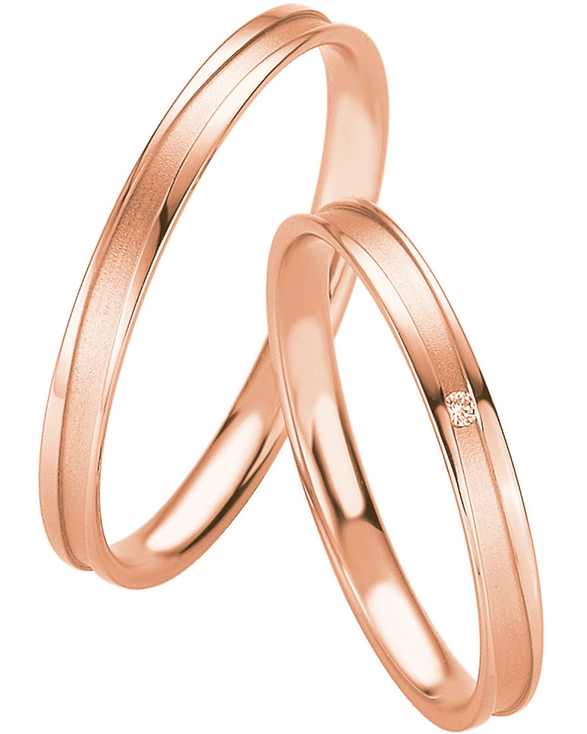 BREUNING Basic Slim Collection Βέρες Ροζ  Χρυσό 4325-4326R - Ροζ Χρυσό