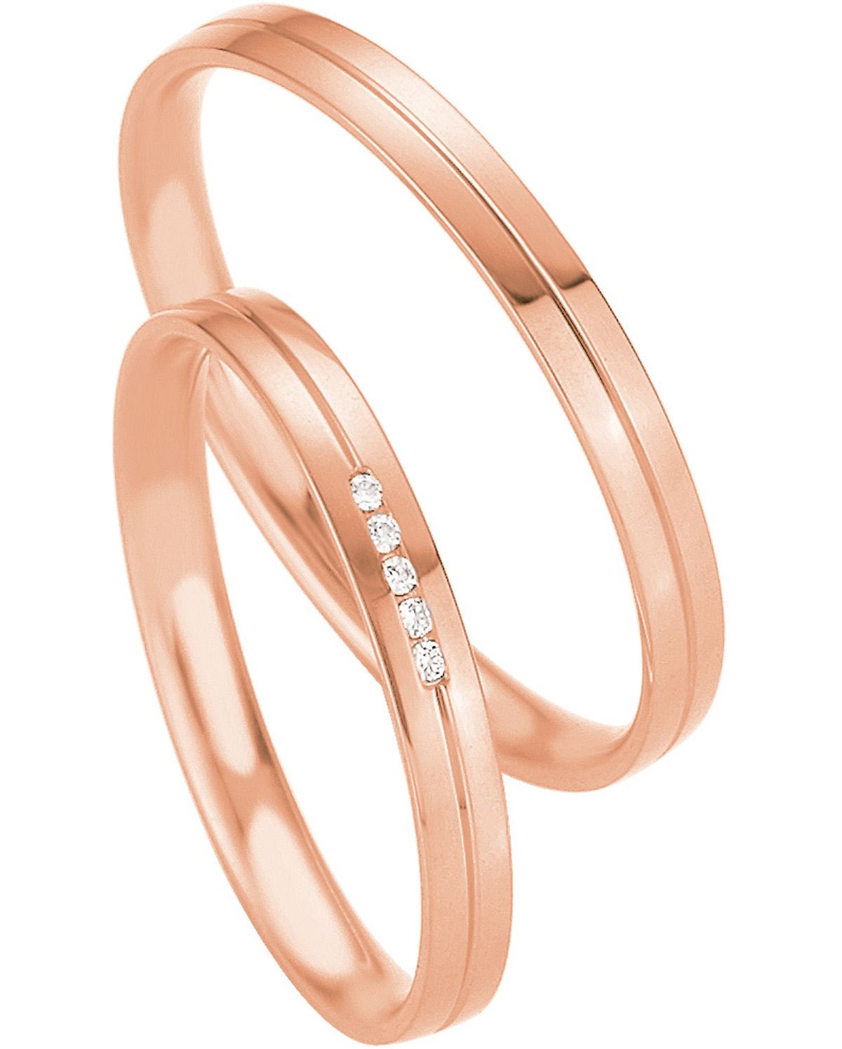 BREUNING Basic Slim Collection Βέρες Ροζ  Χρυσό 4327-4328R - Ροζ Χρυσό