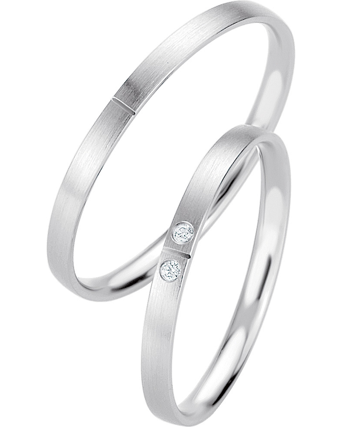 BREUNING Basic Slim Collection Βέρες Λευκό Χρυσό 4329-4330W