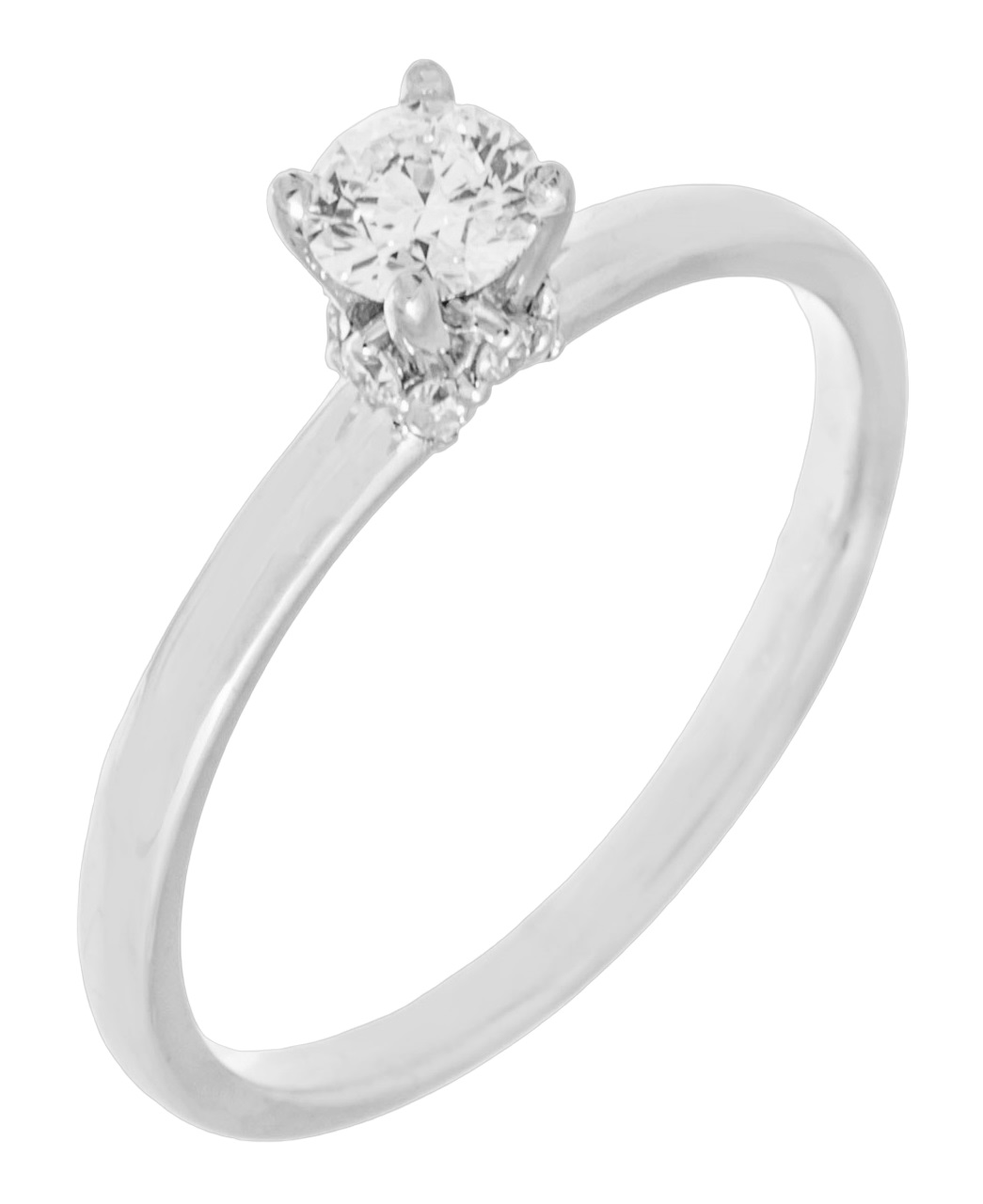 ΔΑΧΤΥΛΙΔΙ Μονόπετρο SENZIO Collection Λευκό Χρυσό Κ18 με 0.33ct. Διαμάντια 4614202.K18W - 