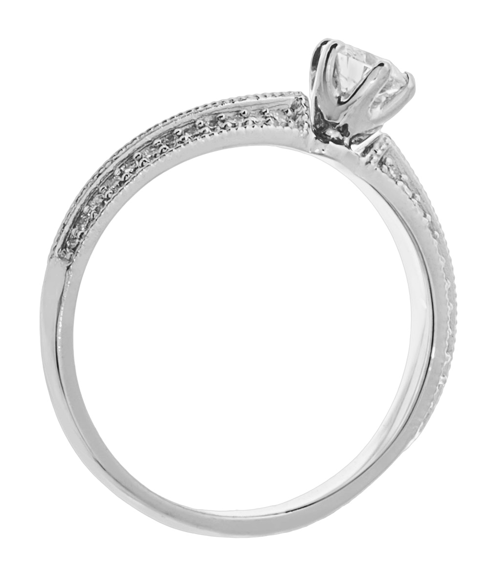 ΔΑΧΤΥΛΙΔΙ Μονόπετρο SENZIO Collection Λευκό Χρυσό Κ18 με 0.48ct. Διαμάντια 4614206.K18W - 