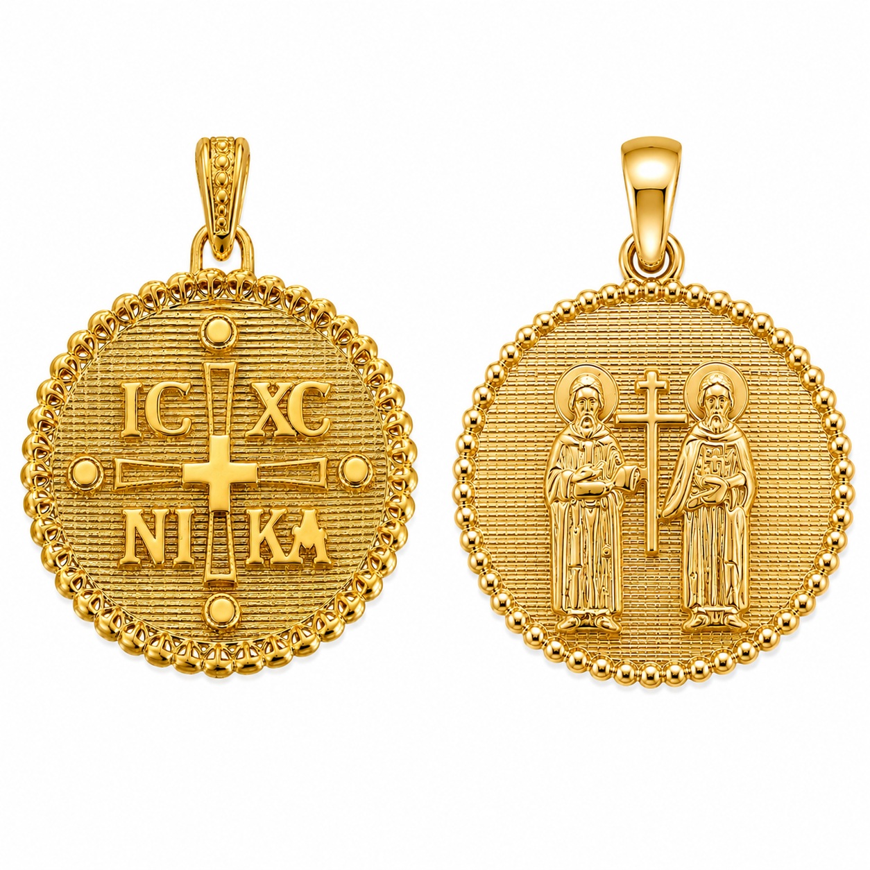 ΜΕΝΤΑΓΙΟΝ Κωνσταντινάτο SENZIO Collection Διπλής Όψης από Κ9 Κίτρινο Χρυσό 3LAV.D462AP - 