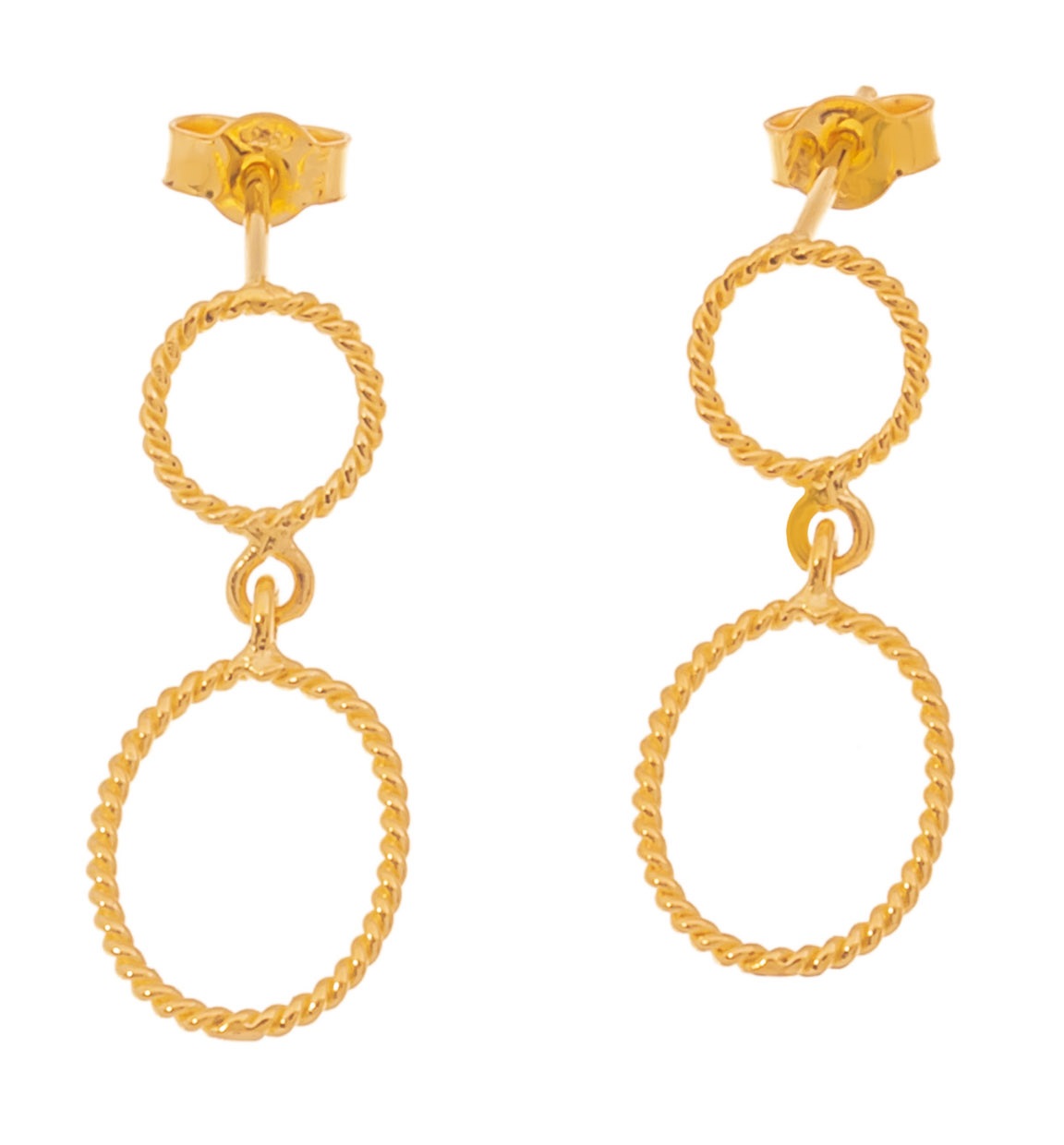 ΣΚΟΥΛΑΡΙΚΙΑ Κρεμαστά Χειροποίητα SENZIO Collection Κ14 Κίτρινο Χρυσό 462104 - 