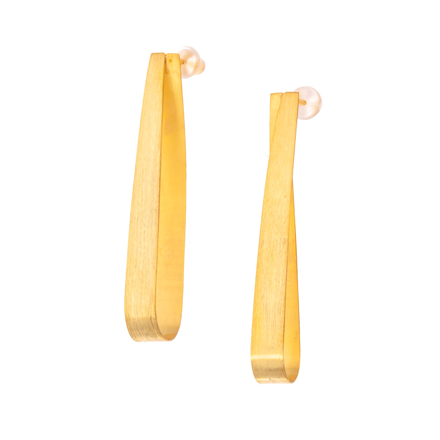 EARRINGS Drop Hand Made SENZIO Collection K14 Yellow Gold 462105.K14