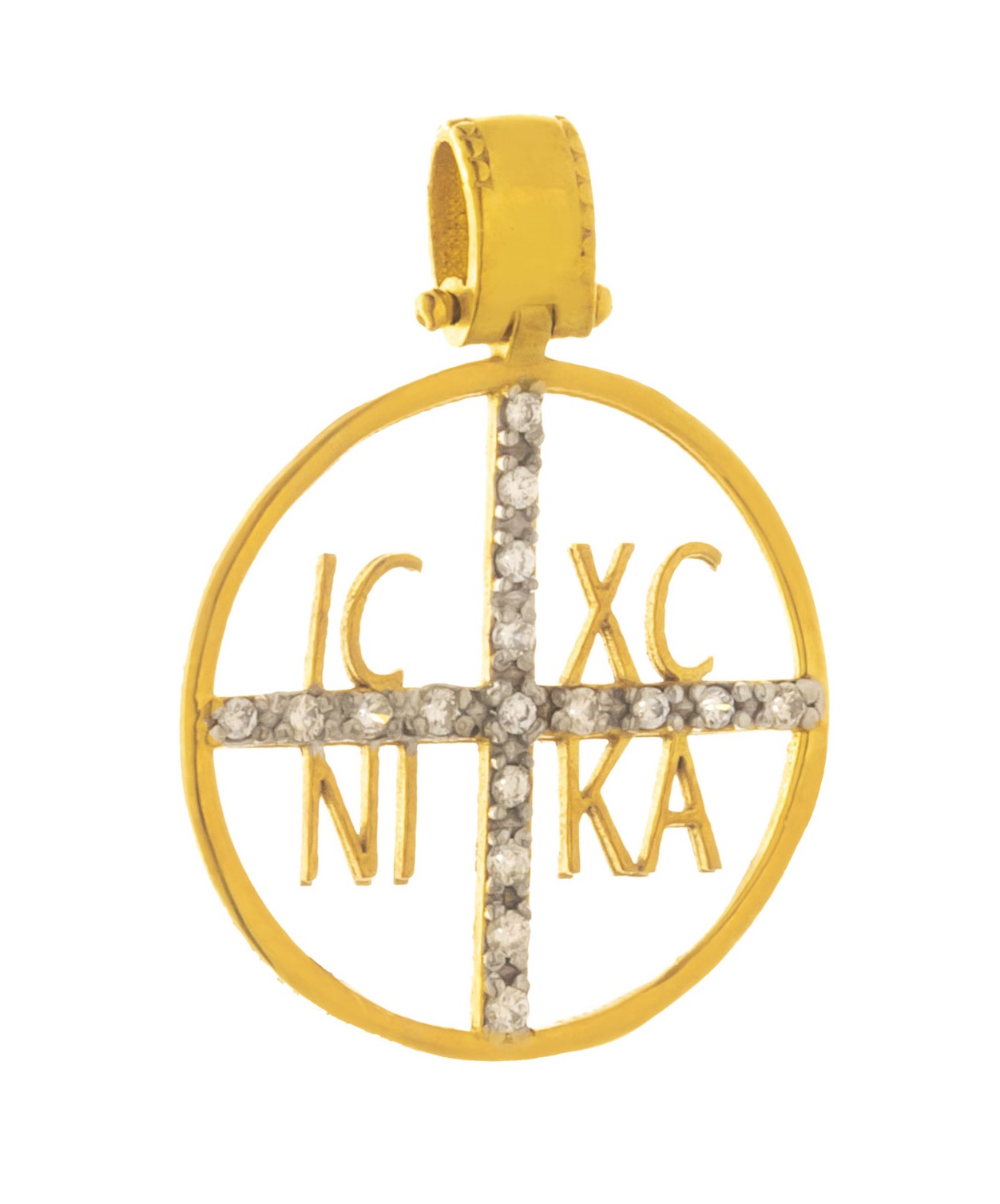ΚΩΝΣΤΑΝΤΙΝΑΤΟ Χειροποίητο SENZIO Collection από Κ9 Κίτρινο Χρυσό με πέτρες Ζιργκόν 46214K