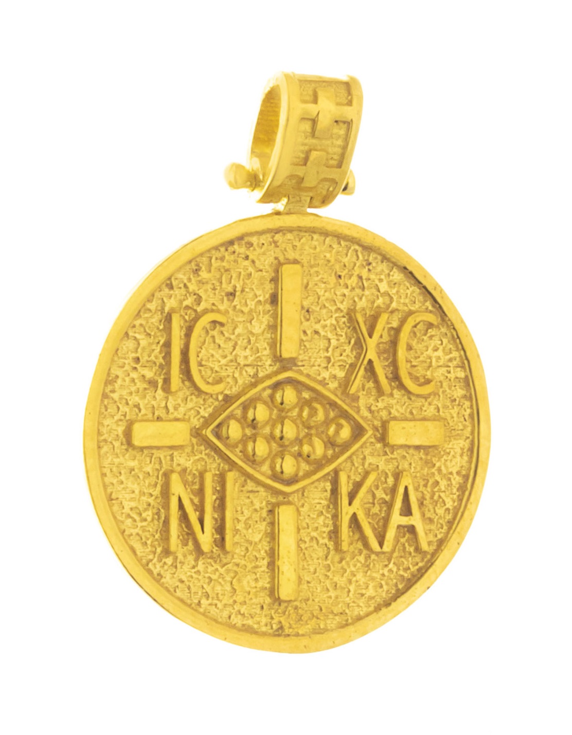 ΚΩΝΣΤΑΝΤΙΝΑΤΟ Φυλαχτό Χειροποίητο SENZIO Collection από Κ9 Κίτρινο Χρυσό 46219K