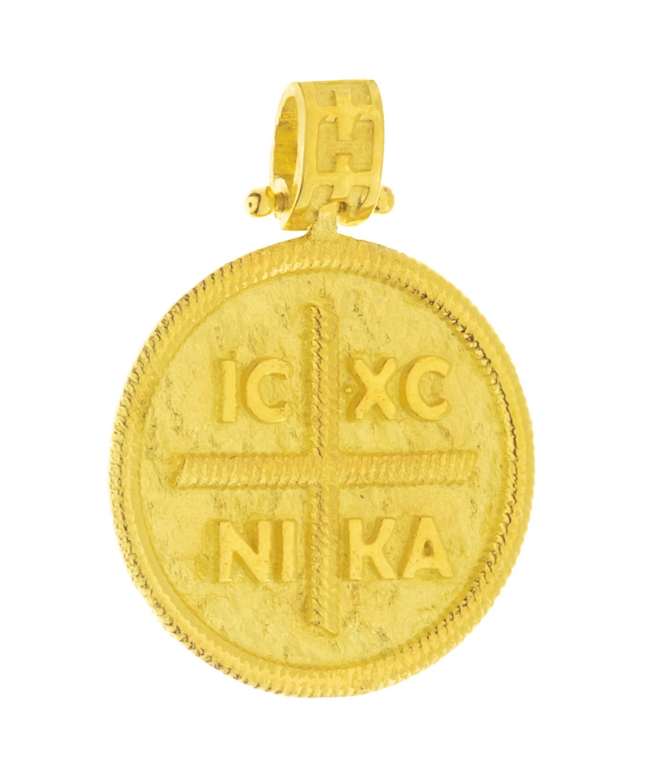 ΚΩΝΣΤΑΝΤΙΝΑΤΟ Φυλαχτό Χειροποίητο SENZIO Collection από Κ9 Κίτρινο Χρυσό 46298K