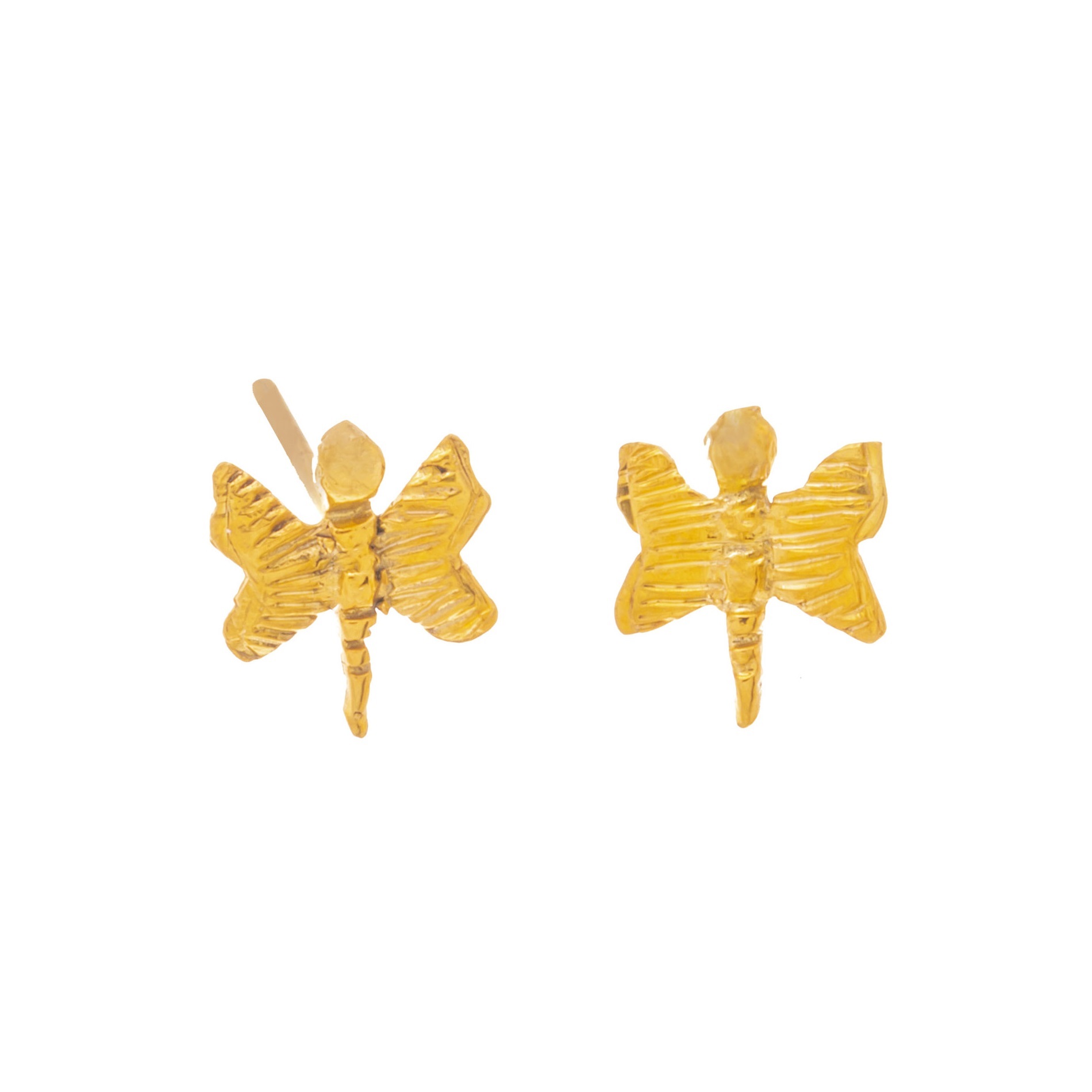 EARRINGS Handmade Butterflies in K9 Yellow Gold 46299.K9 - 