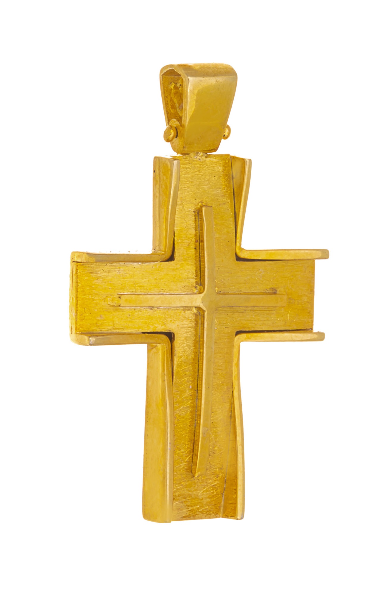 ΣΤΑΥΡΟΣ Χειροποίητος SENZIO Collection από Κ14 Κίτρινο Χρυσό 463105