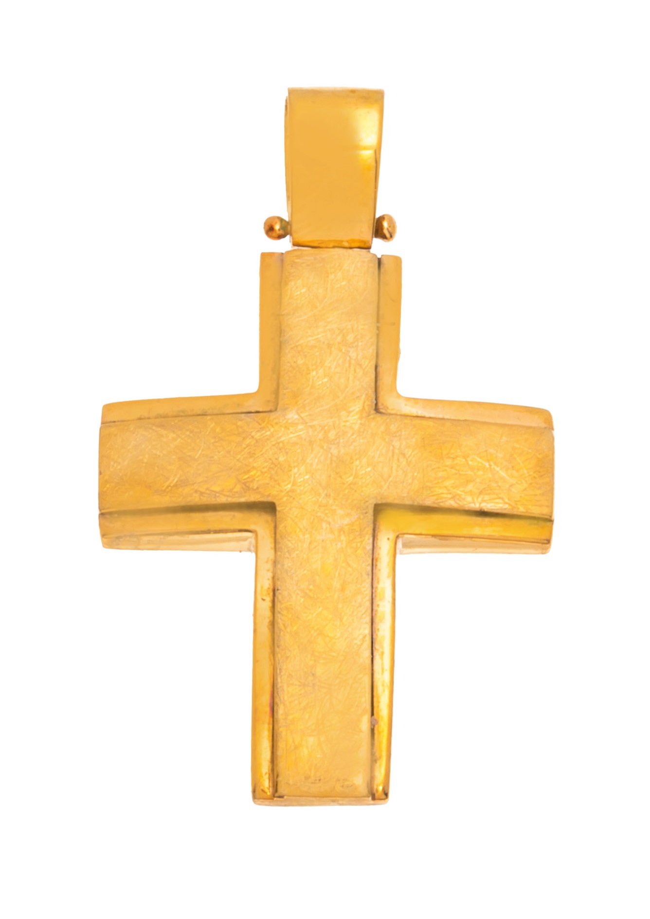 ΣΤΑΥΡΟΣ Χειροποίητος SENZIO Collection από Κ14 Κίτρινο Χρυσό 46395