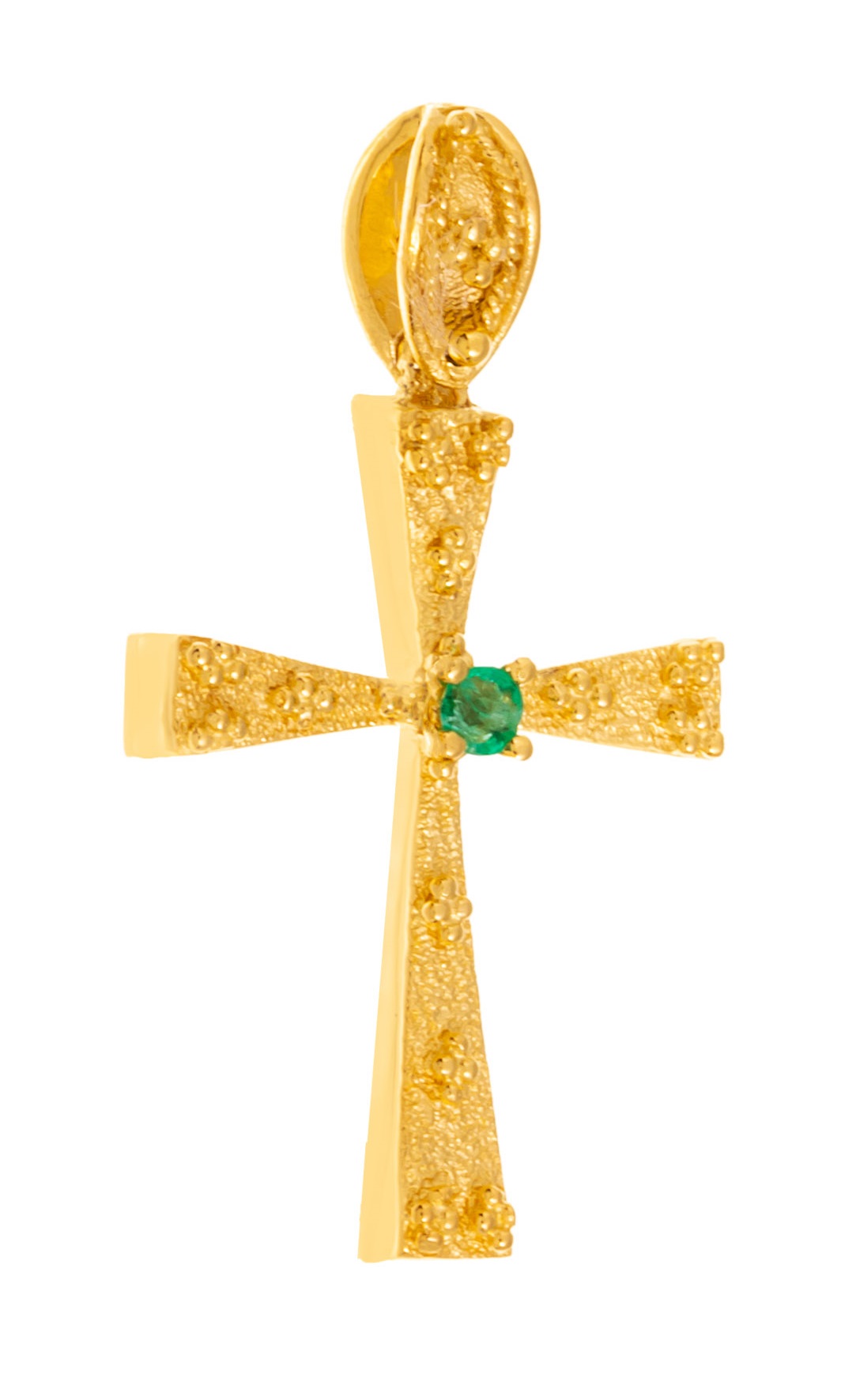 CROSS Byzantine SENZIO Collection K18 Yellow Gold with Emerald 464152E.K18 - 