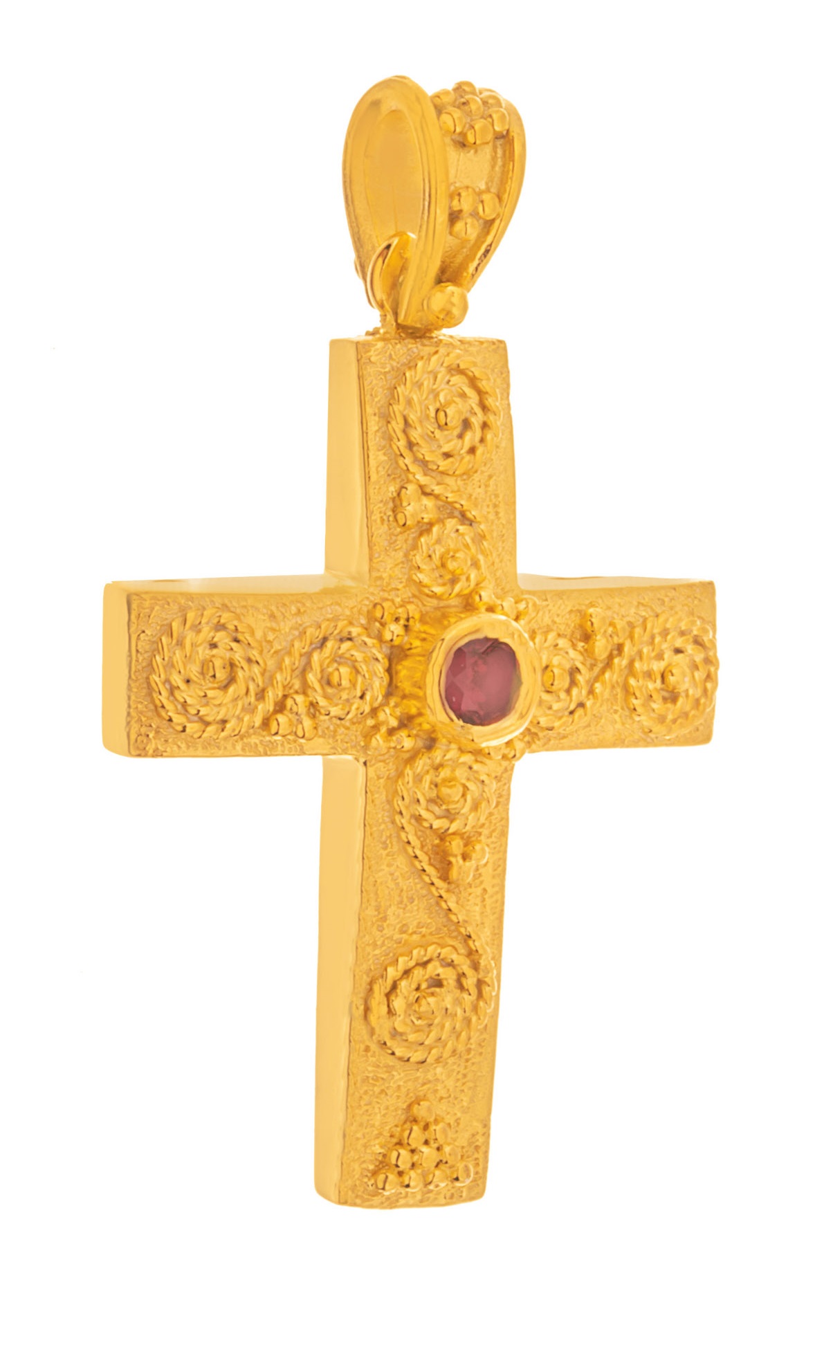 ΣΤΑΥΡΟΣ Βυζαντινός SENZIO Collection από Κ14 Κίτρινο Χρυσό με πέτρες Ζιργκόν 464153R