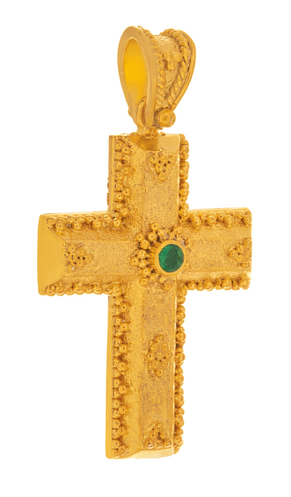 ΣΤΑΥΡΟΣ Βυζαντινός SENZIO Collection από Κ14 Κίτρινο Χρυσό με πέτρες Ζιργκόν 464163G - 