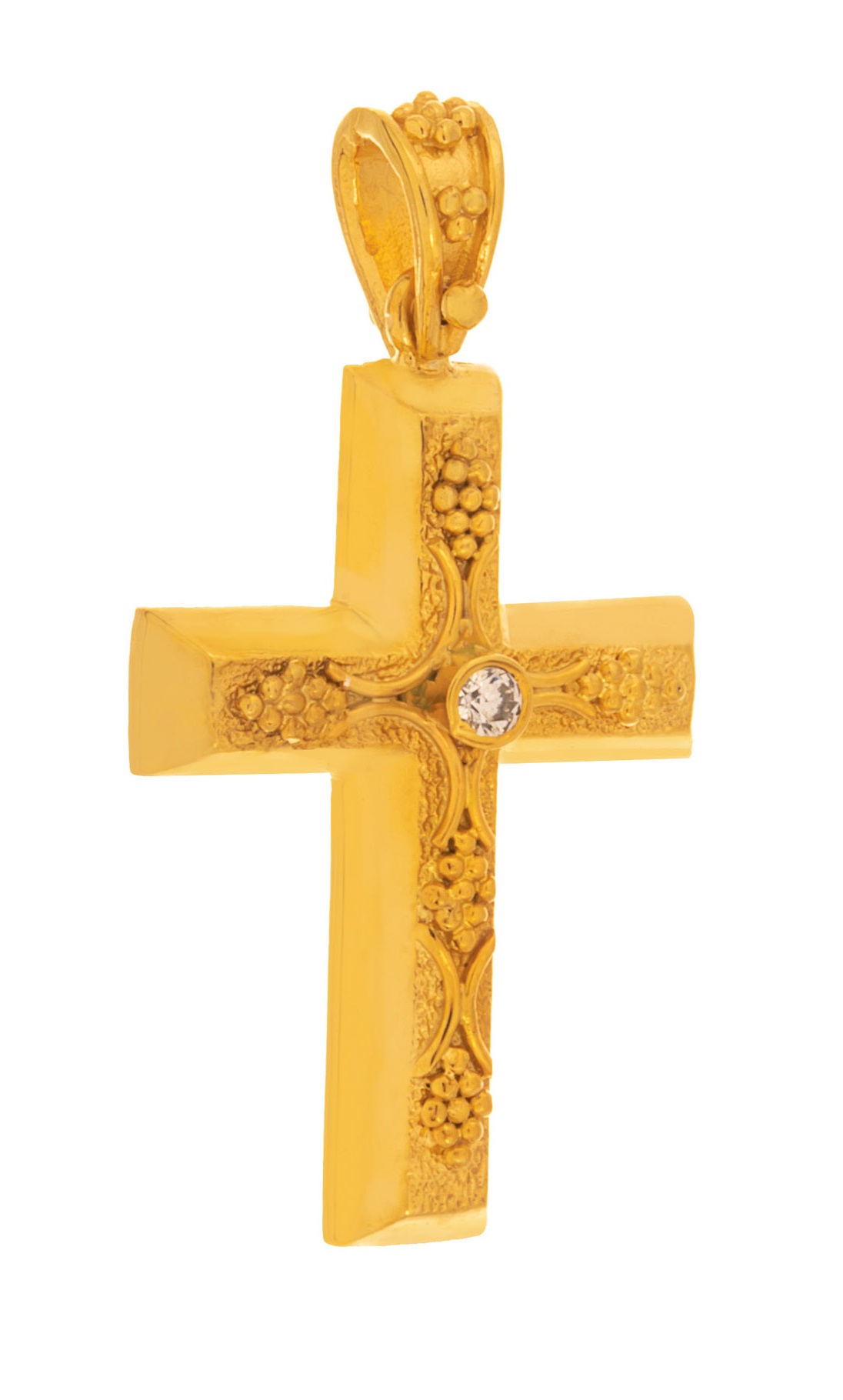 ΣΤΑΥΡΟΣ Βυζαντινός SENZIO Collection από Κ14 Κίτρινο Χρυσό με πέτρες Ζιργκόν 464165 - 