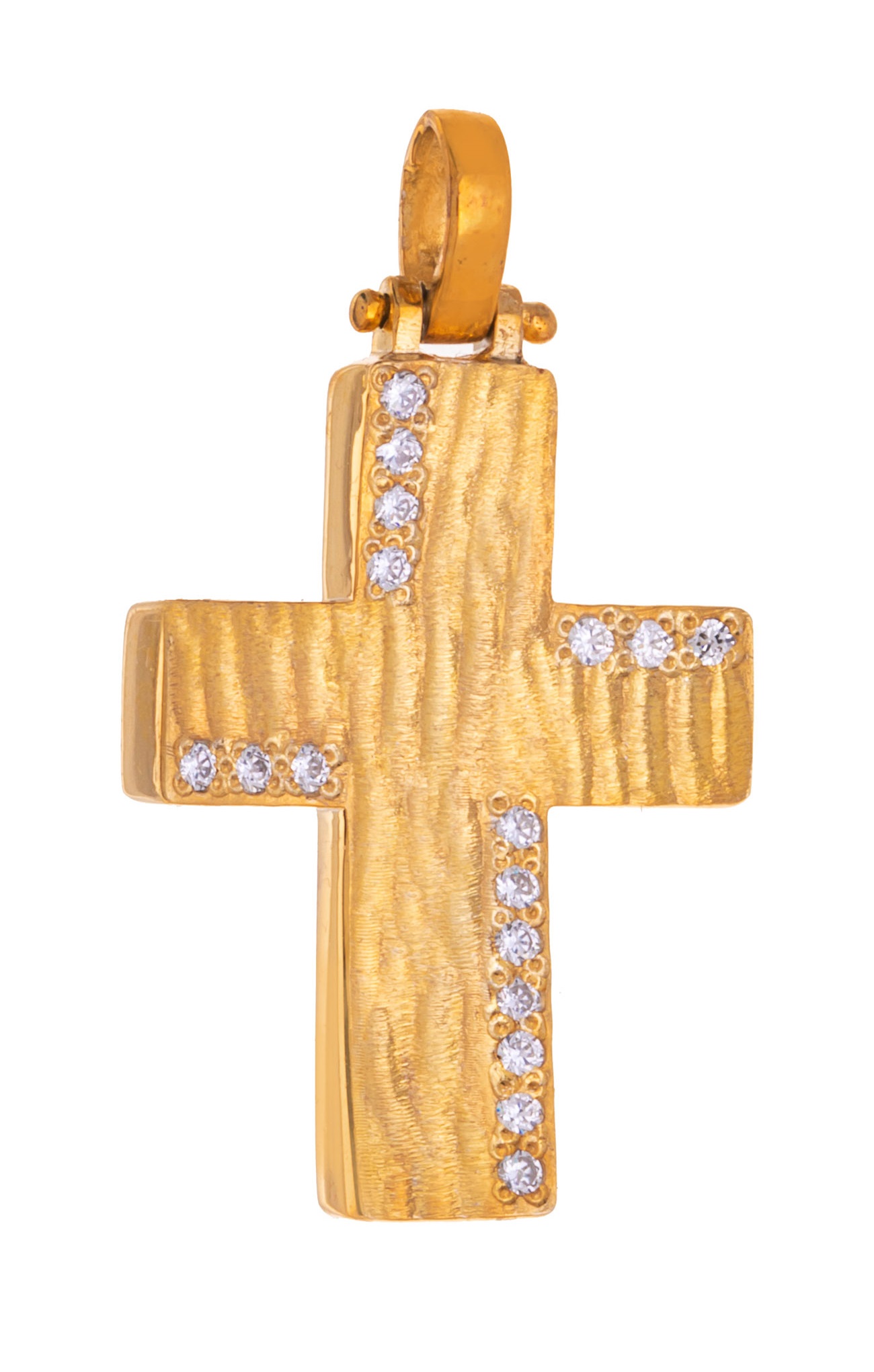 CROSS Hand Made SENZIO Collection K14 Yellow Gold with Zircon Stone 46459