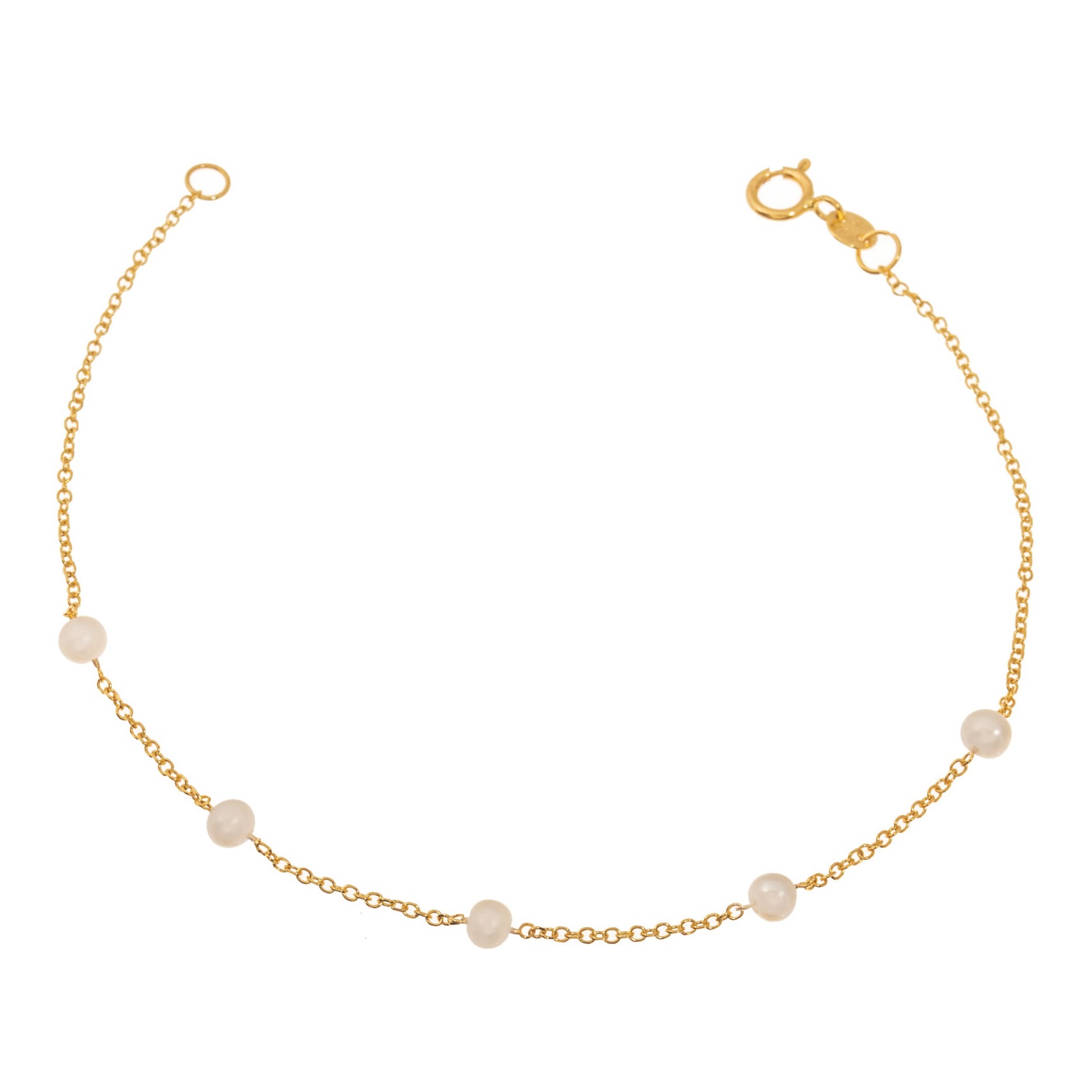 BRACELET Women's SENZIO Collection K14 Yellow Gold with Pearls 46841.K14