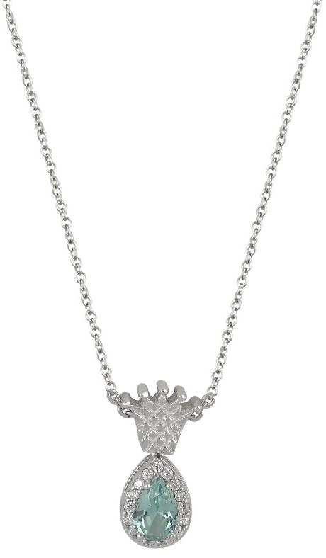 ΚΟΛΙΕ Ροζέτα SENZIO Κ9 Λευκό Χρυσό με Πέτρες Ζιργκόν N-FRM04S-KF259-25WK9 - 