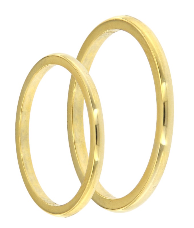 WEDDING RINGS Minimal Dinos Karalis Yellow Gold VR049 - Yellow Gold