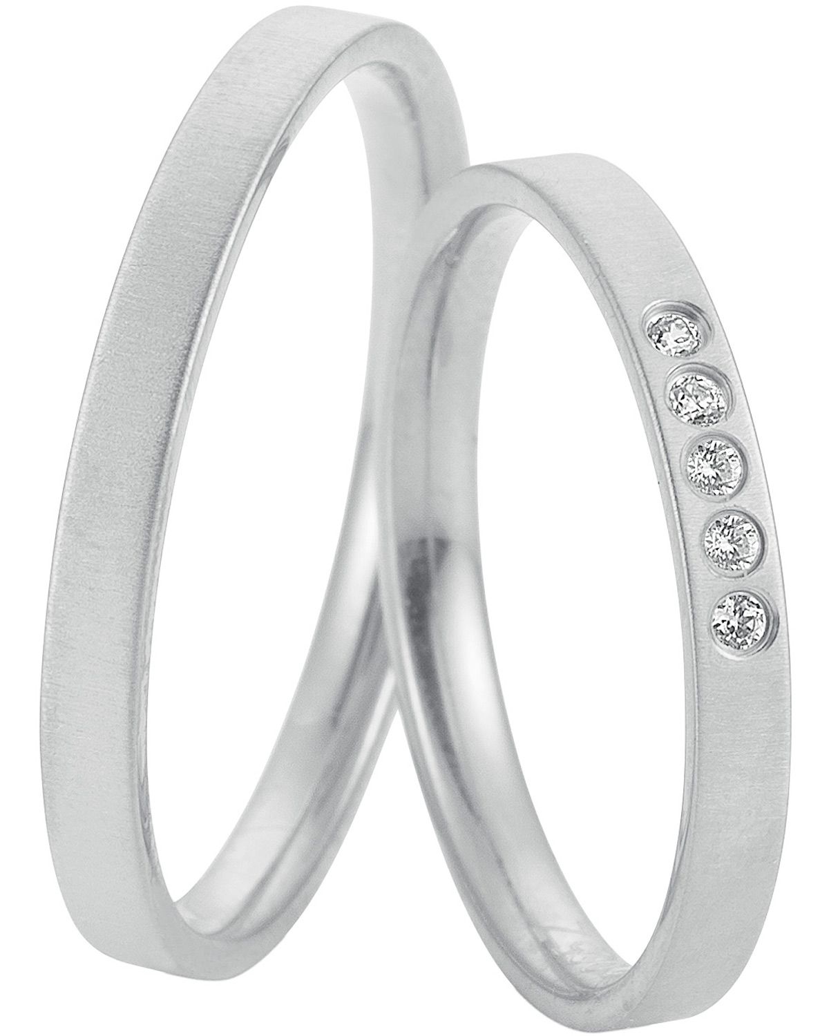BREUNING Welcome  Collection Wedding Rings White Gold 4953-4954W - White Gold
