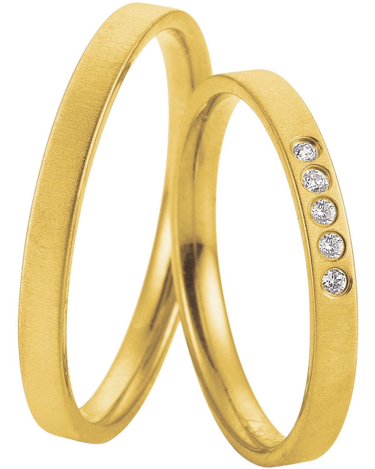 BREUNING Welcome Collection Wedding Rings Yellow Gold 4953-4954Y - Yellow Gold