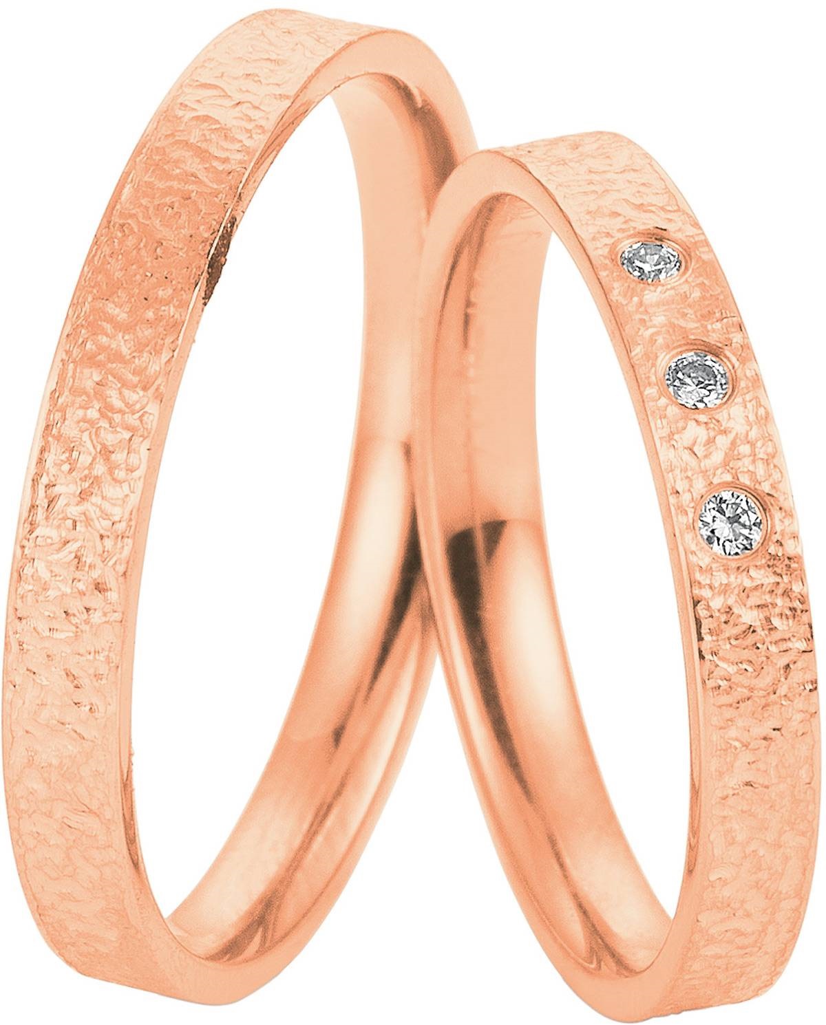 BREUNING Welcome Collection Wedding Rings Rose Gold 4957-4958R - Rose Gold