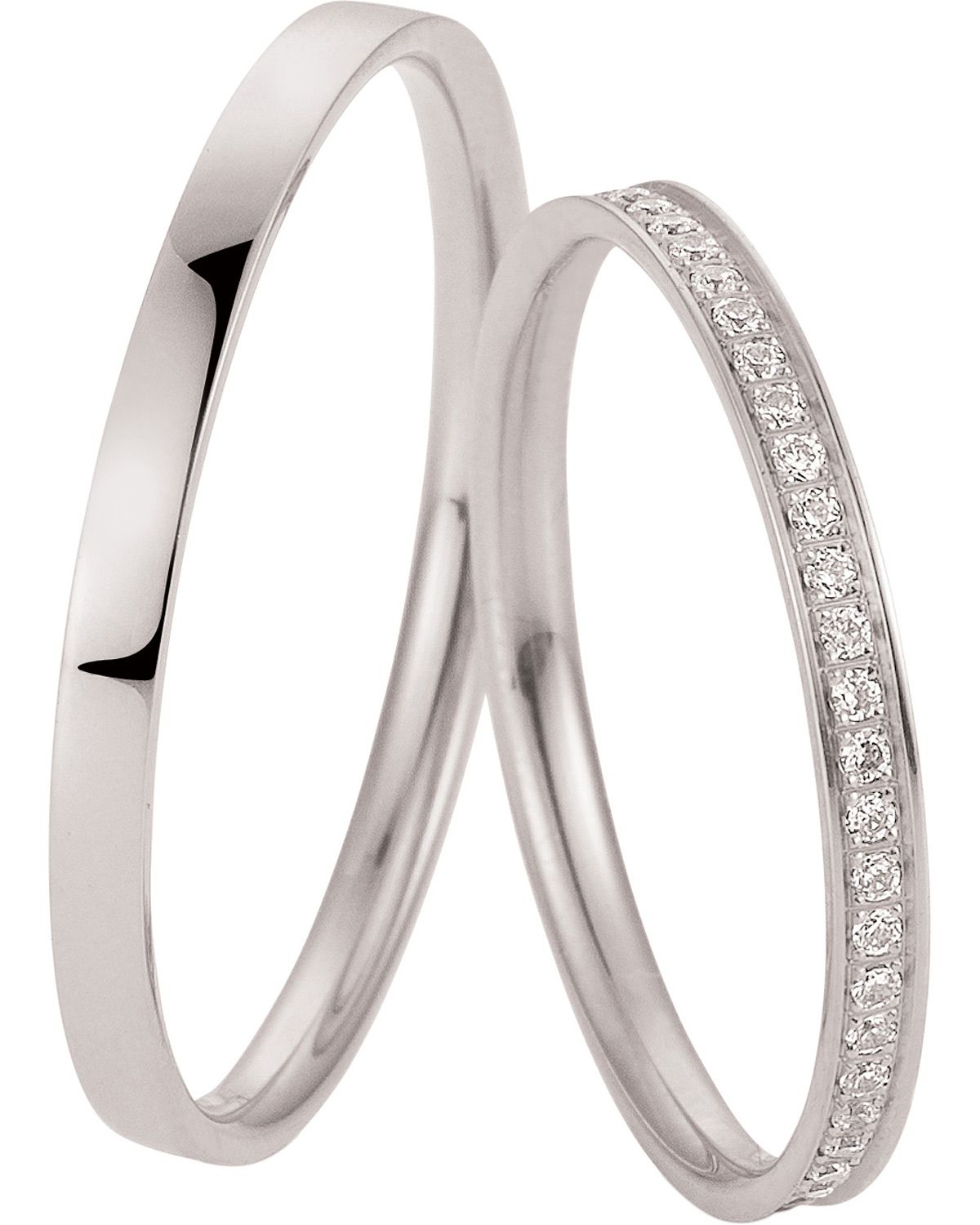 BREUNING Welcome  Collection Wedding Rings White Gold 4981-4982W - White Gold