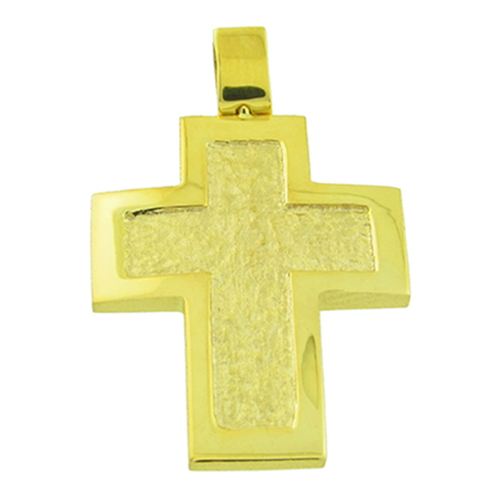 ΣΤΑΥΡΟΣ Ανδρικός Χειροποίητος SENZIO Collection K14 από Κίτρινο Χρυσό 5-692 - 