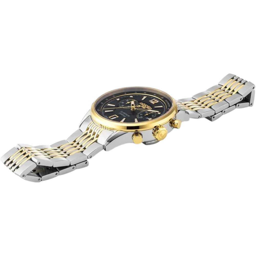 ROAMER Superior Chrono Black Dial 44mm Two-Tone Gold Stainless Steel Bracelet 508818-47-55-50 - 3