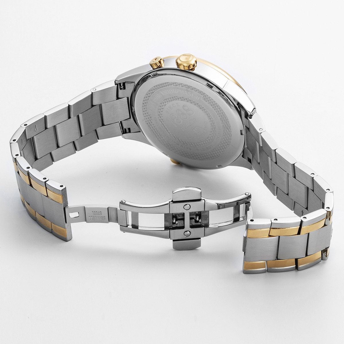 ROAMER Superior Moonphase II Blue Dial 43mm Two Tone Gold Stainless Steel Bracelet 513821-47-45-50 - 3