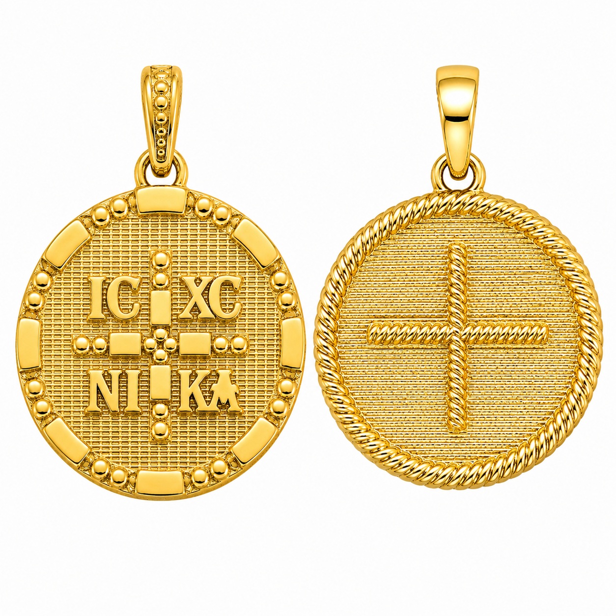 ΜΕΝΤΑΓΙΟΝ Κωνσταντινάτο SENZIO Collection Διπλής Όψης από Κ9 Κίτρινο Χρυσό 3LAV.D526P - 