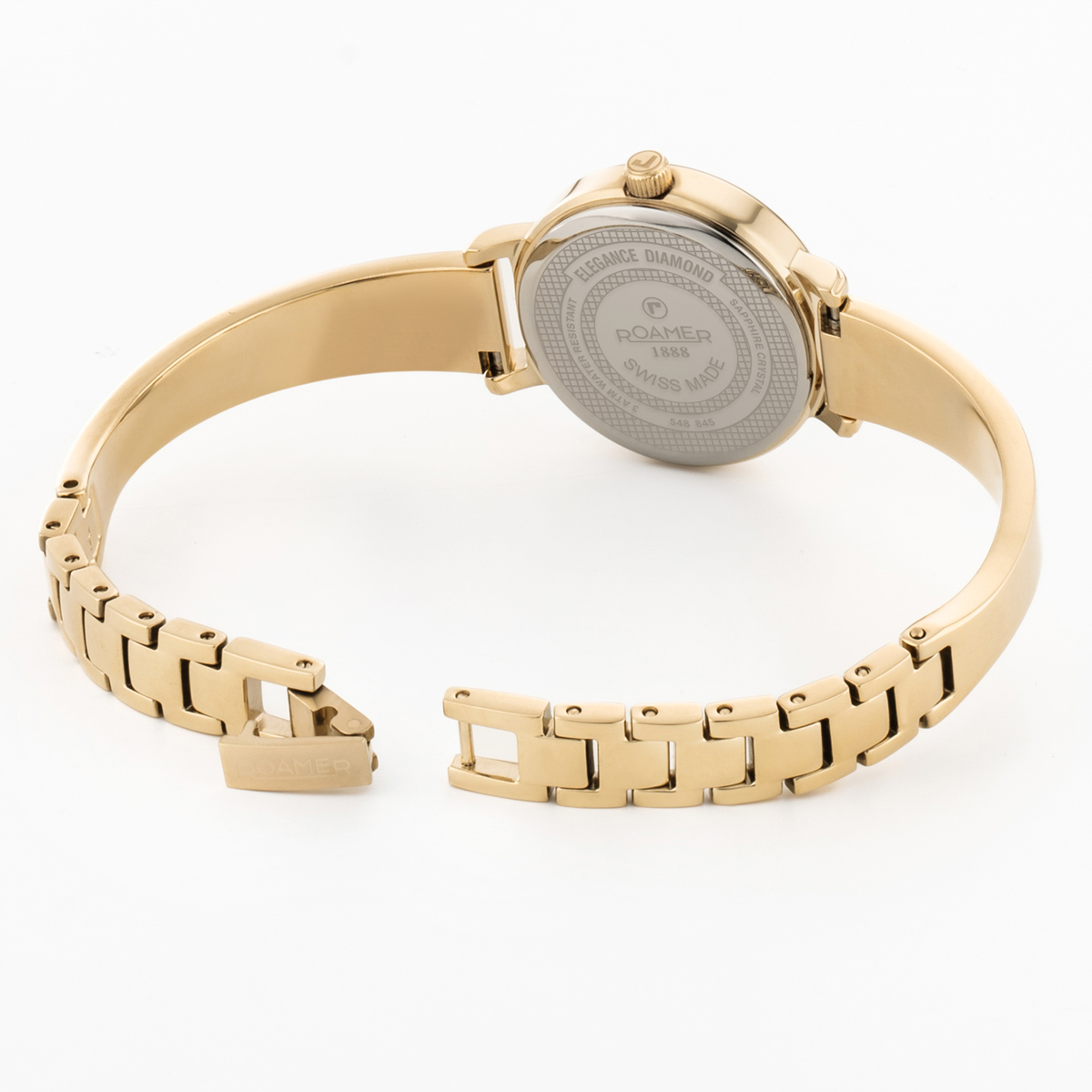 ROAMER Elegance Diamond Gold Dial 25mm Gold Stainless Steel Bracelet 548845-48-15-50 - 3