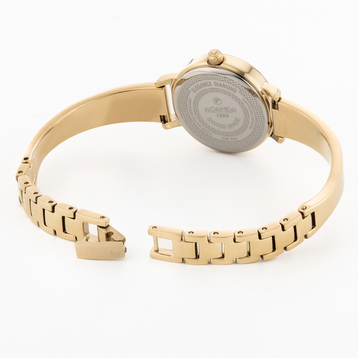 ROAMER Elegance Diamond Black Dial 25mm Gold Stainless Steel Bracelet 548845-48-55-50 - 3